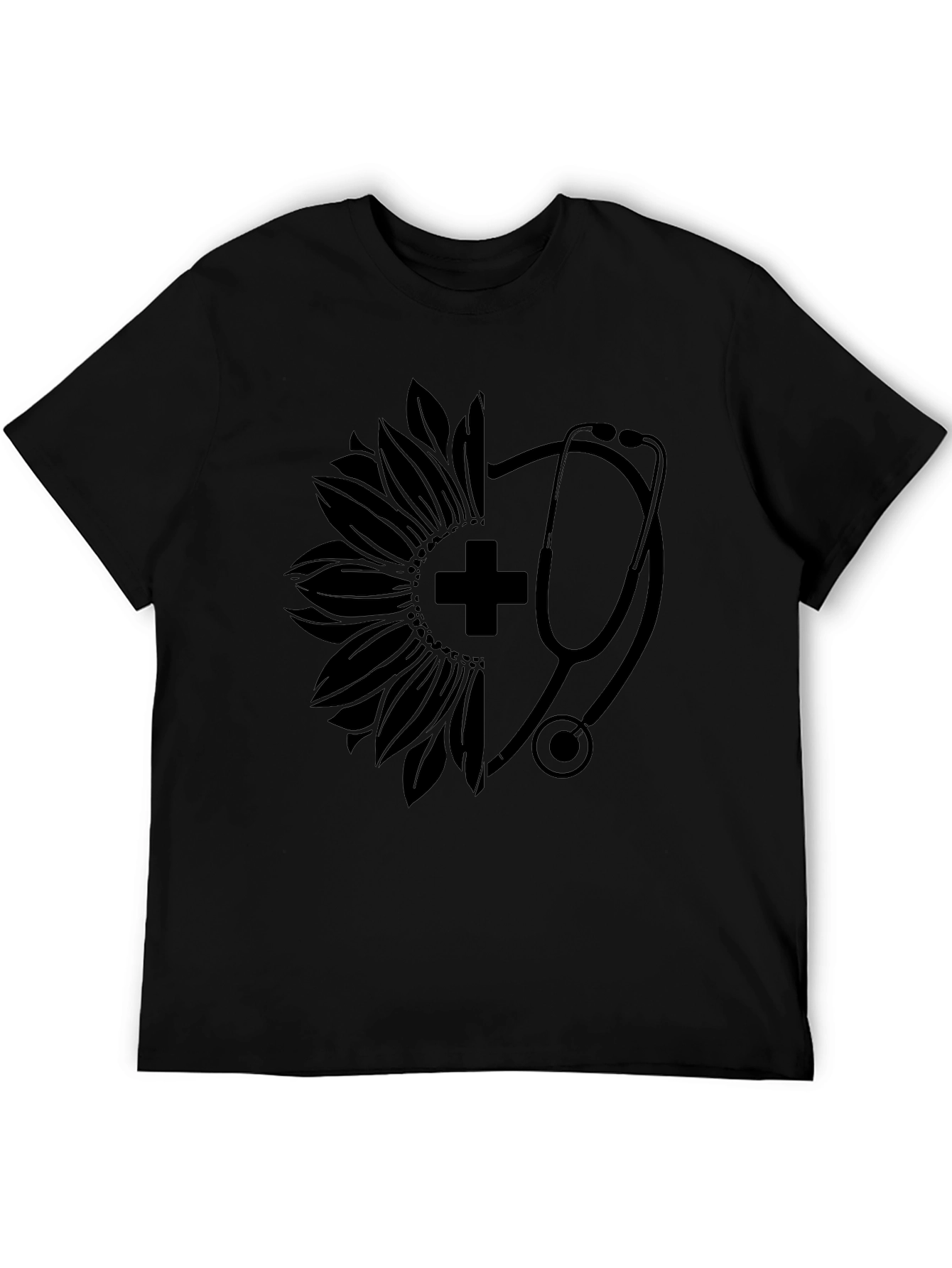 Nurse Sunflower Stethoscope Graphic Tee