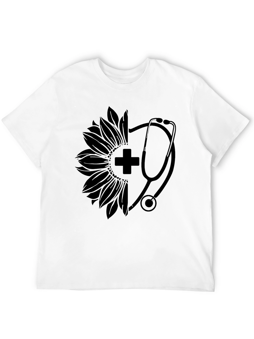 Nurse Sunflower Stethoscope Graphic Tee
