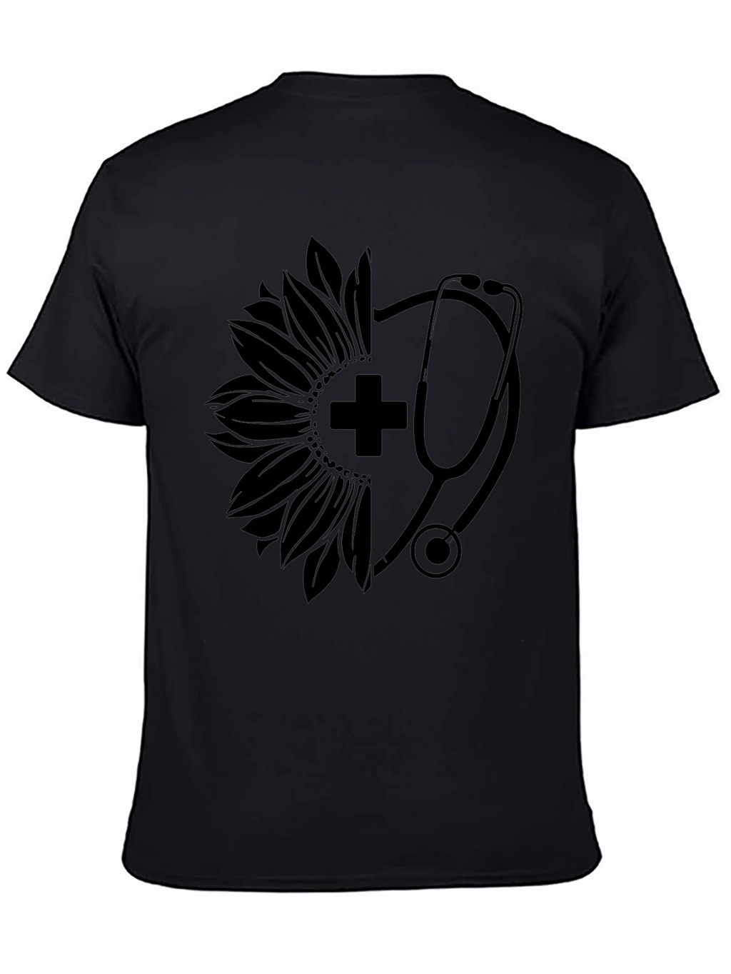 Nurse Sunflower Stethoscope Graphic Tee