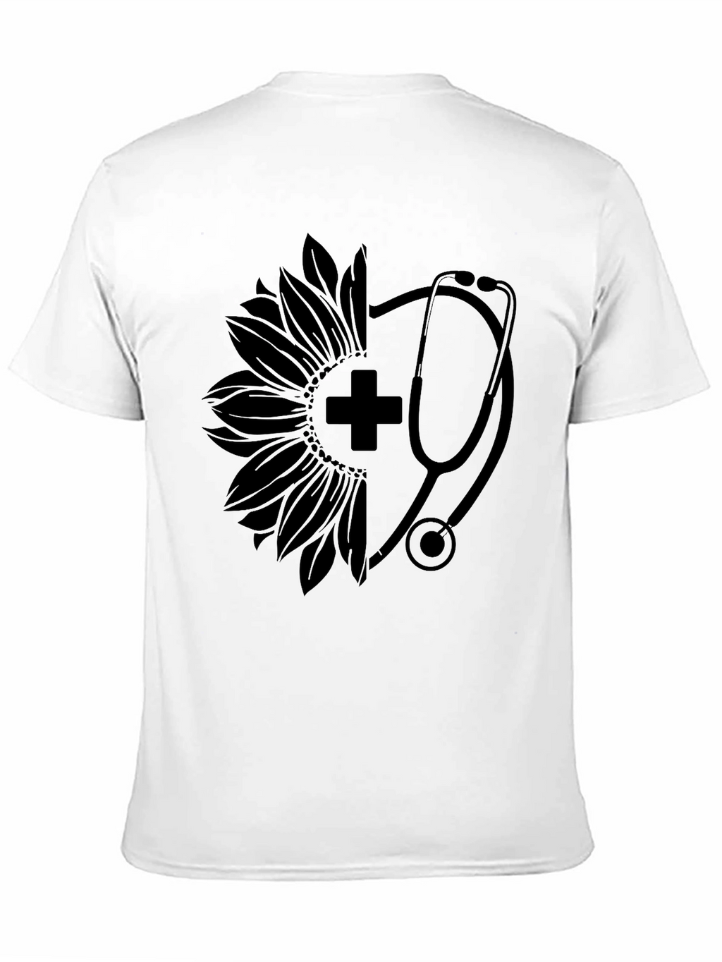 Nurse Sunflower Stethoscope Graphic Tee
