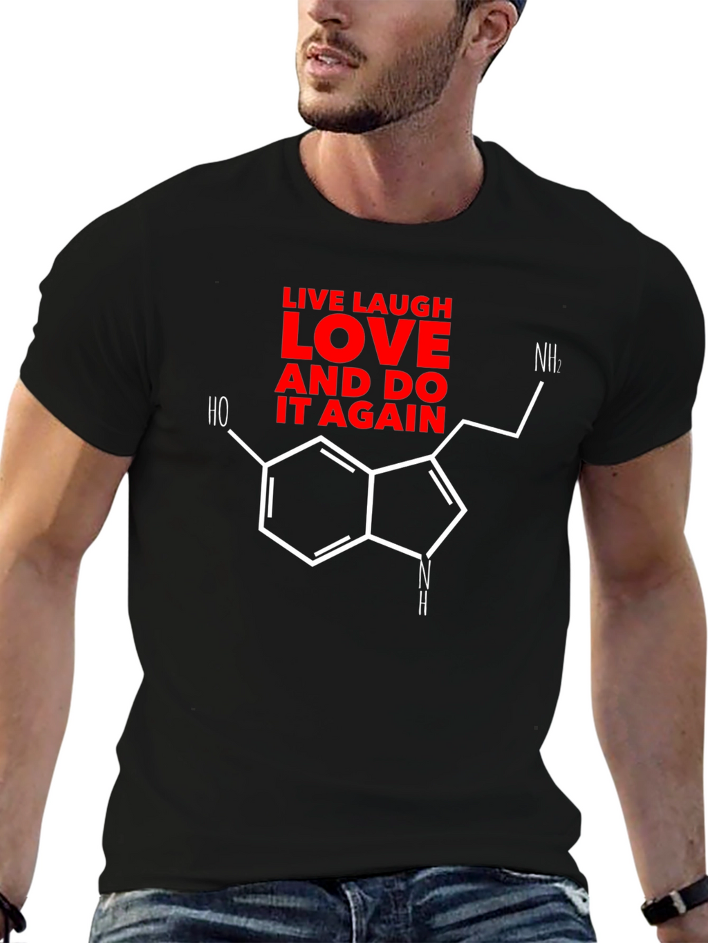 Live Laugh Love Molecule Graphic Tee