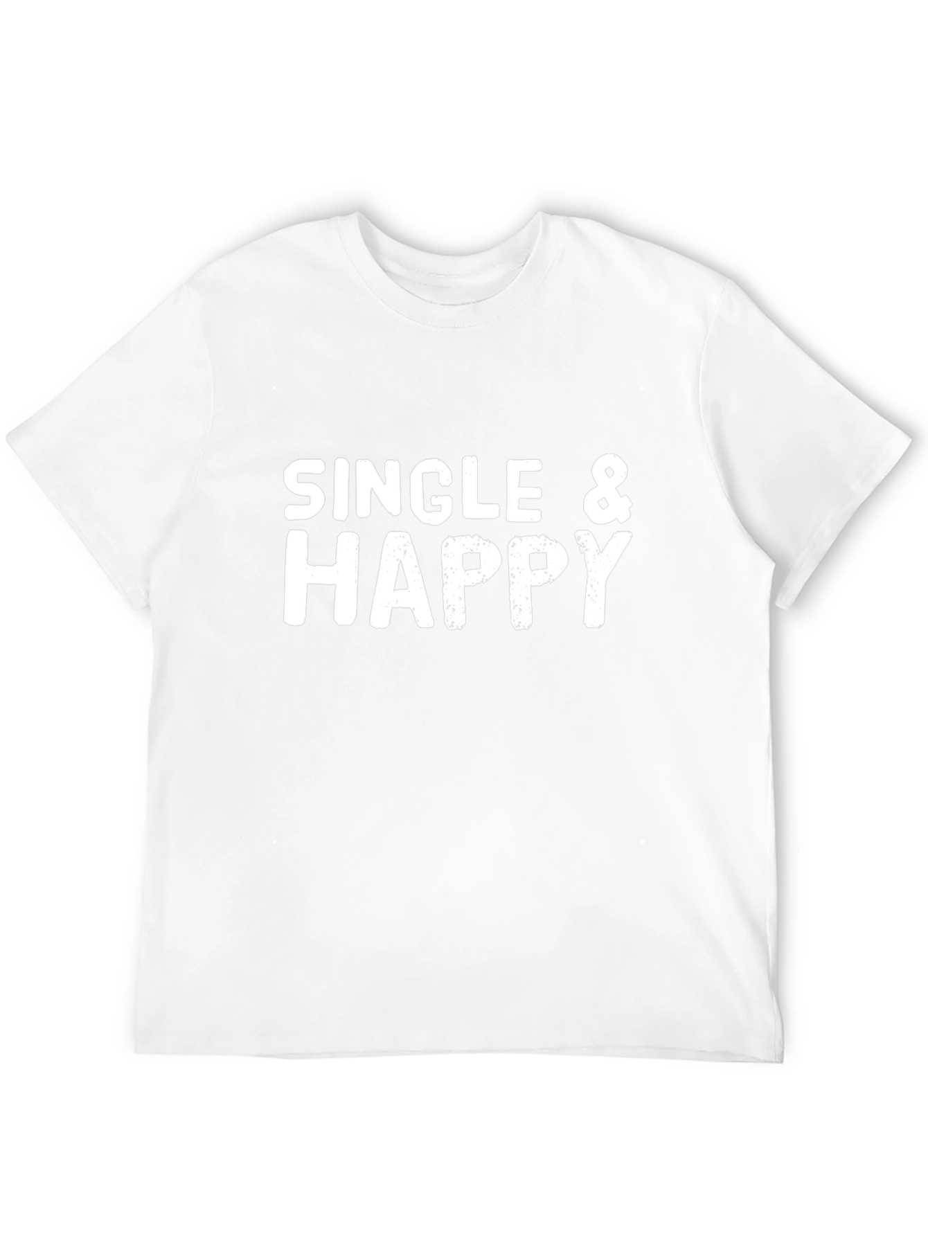 Single & Happy Graphic T-Shirt - Black Cotton Tee
