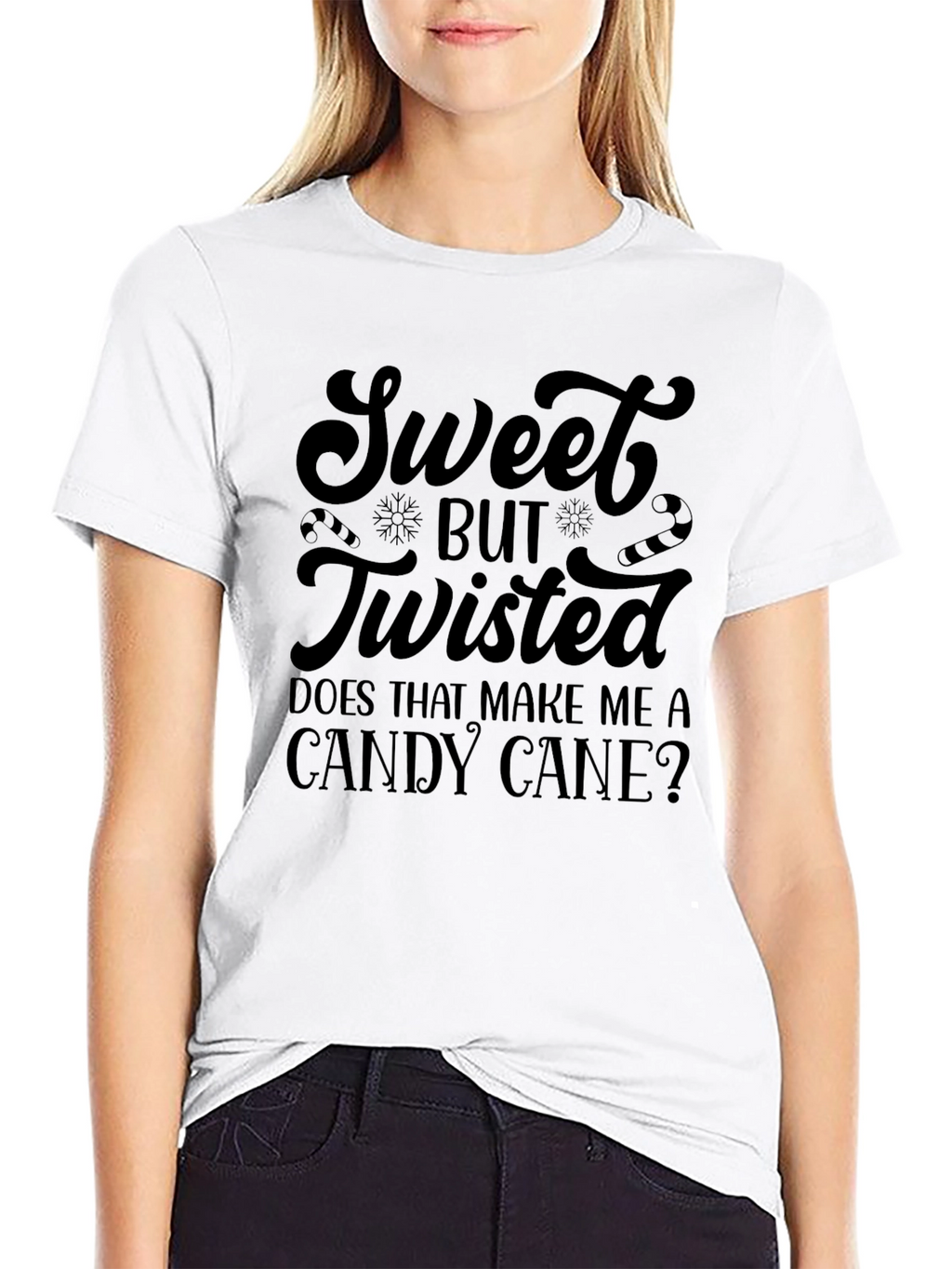 Sweet but Twisted Candy Cane Graphic Tee