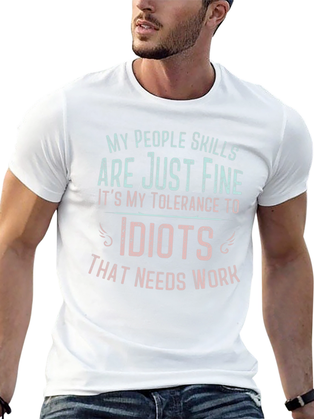 Funny People Skills Tolerance Mens T-Shirt