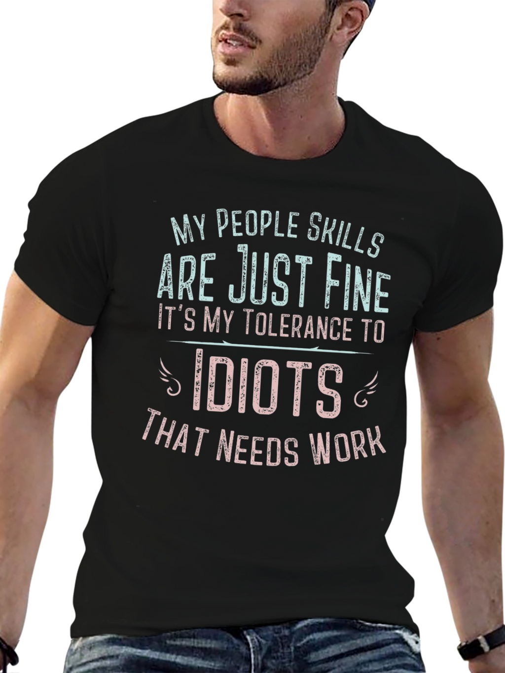Funny People Skills Tolerance Mens T-Shirt