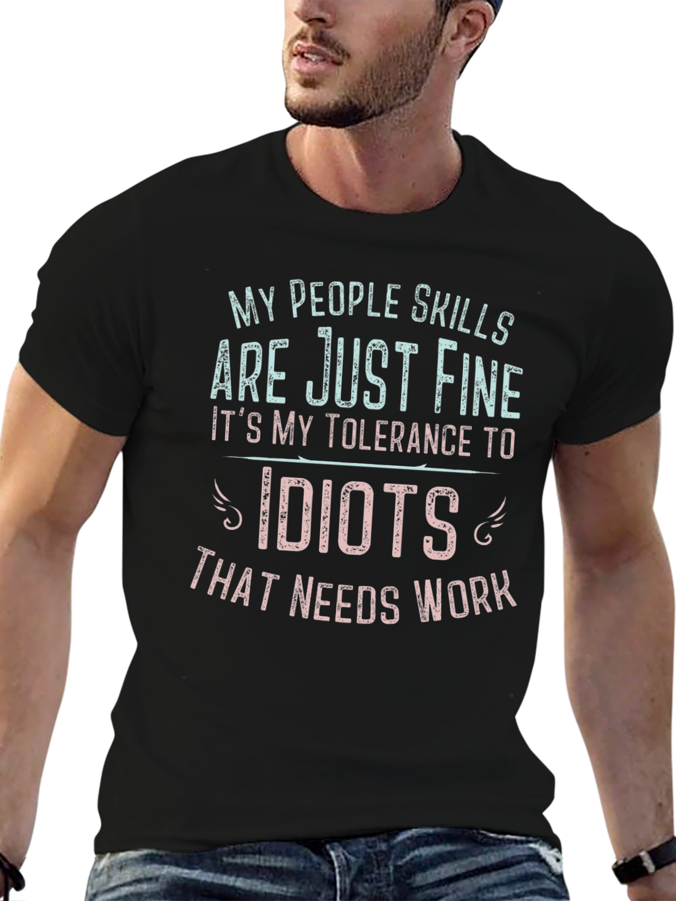 Funny People Skills Tolerance Mens T-Shirt