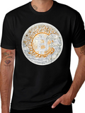 Bitcoin Sun & Waves Graphic T-Shirt - Black