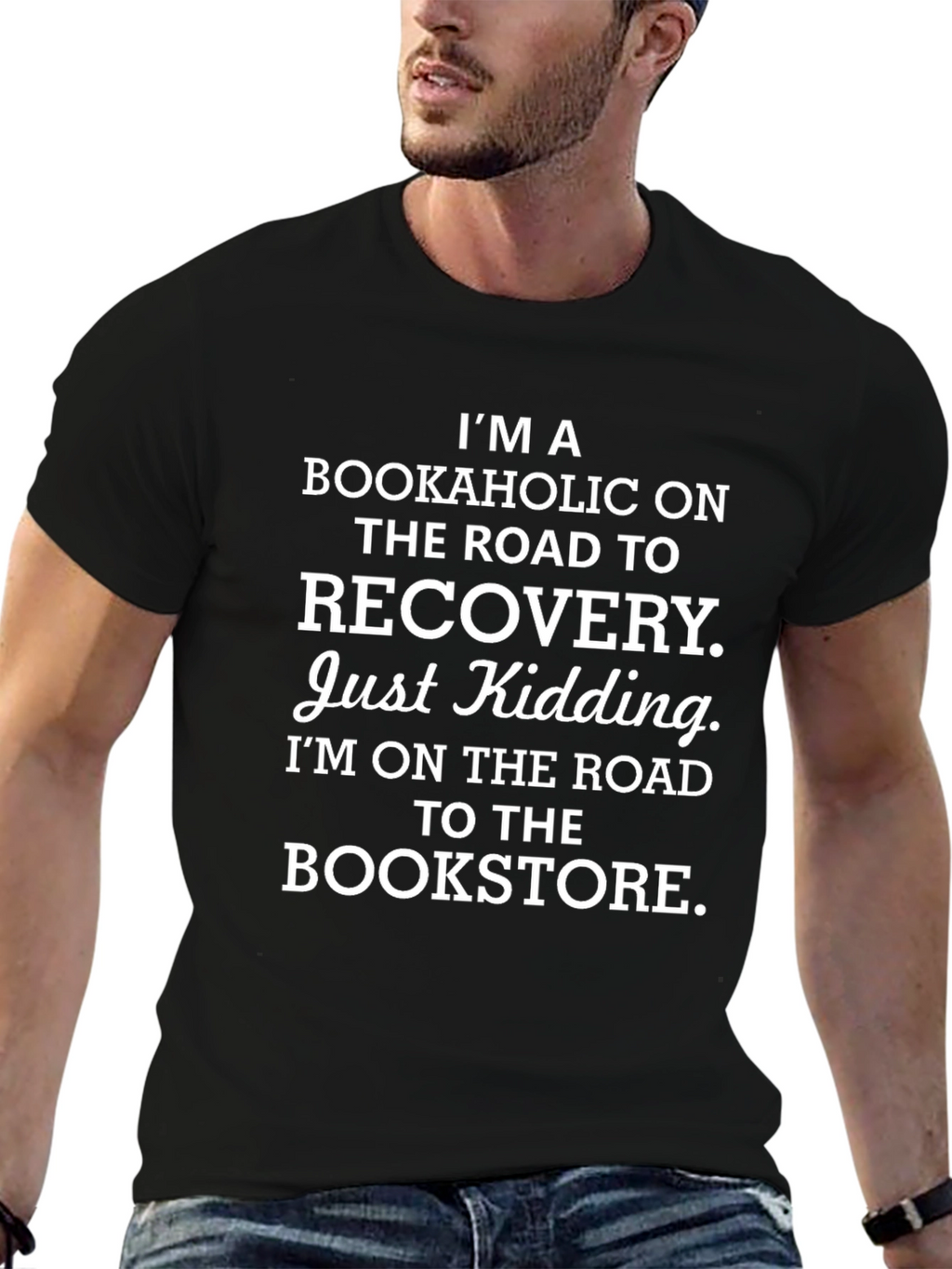 Bookaholic Funny T-Shirt: Road to Bookstore