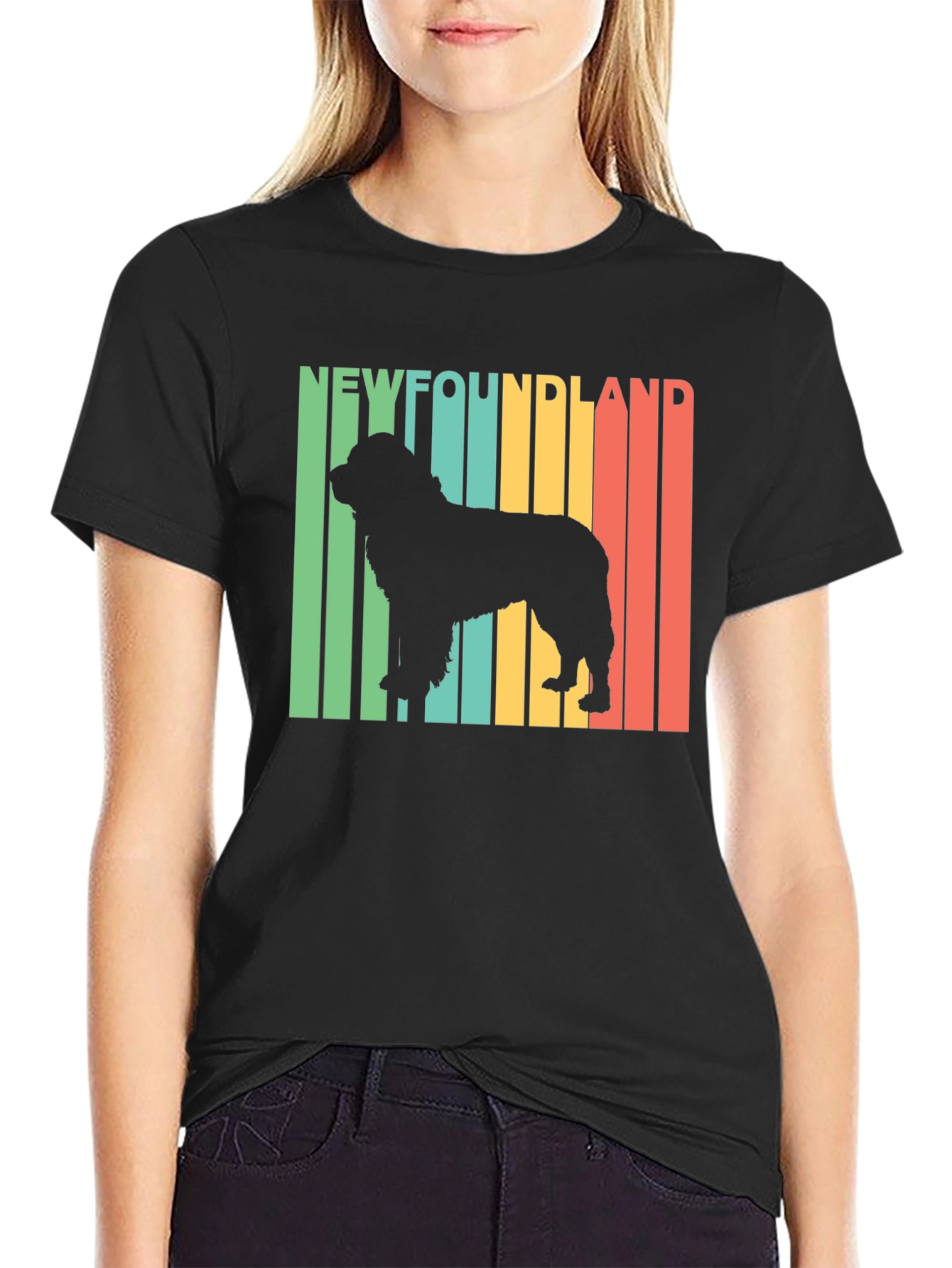 Newfoundland Dog Retro T-Shirt | Unisex