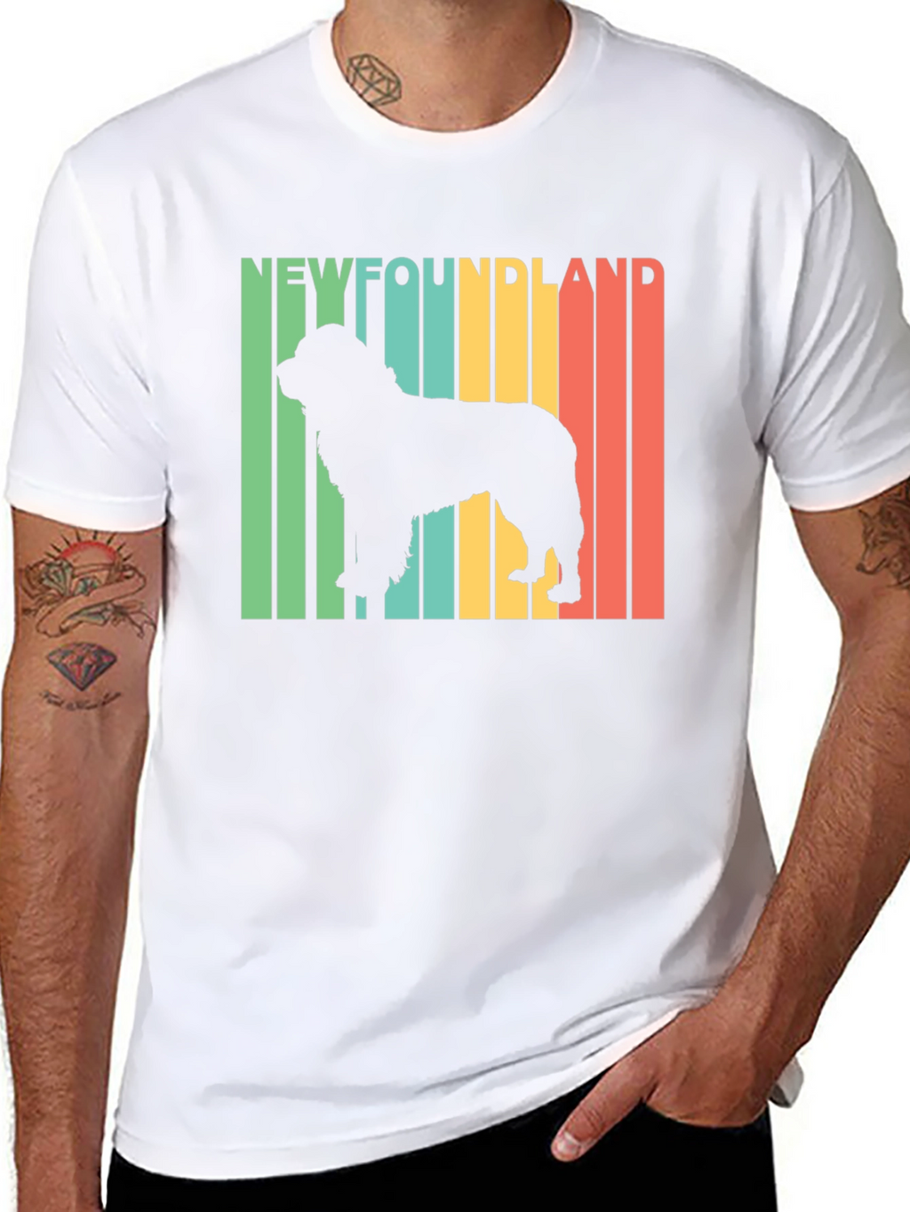 Newfoundland Dog Retro T-Shirt | Unisex