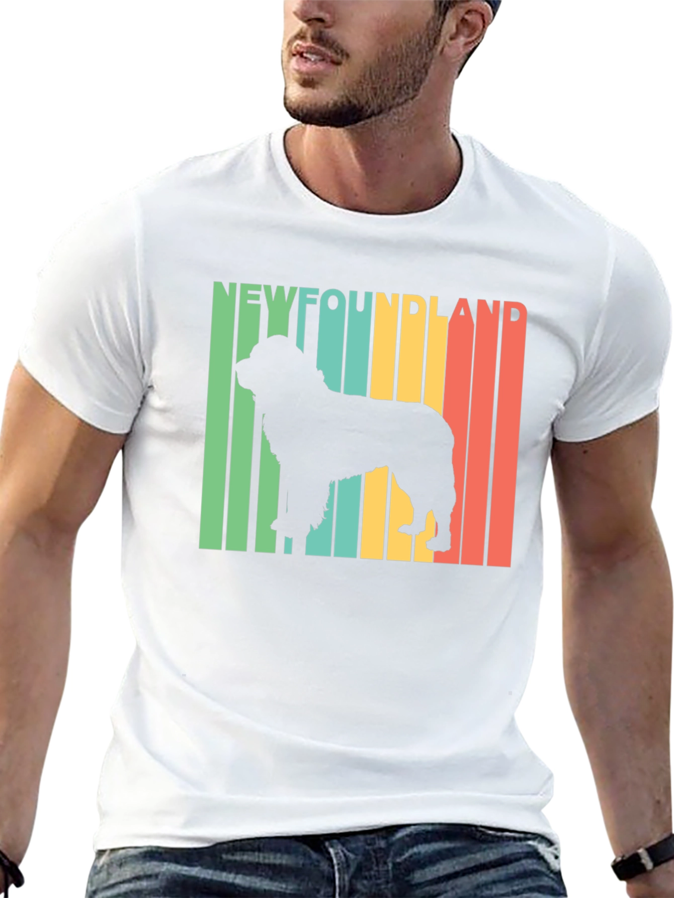 Newfoundland Dog Retro T-Shirt | Unisex