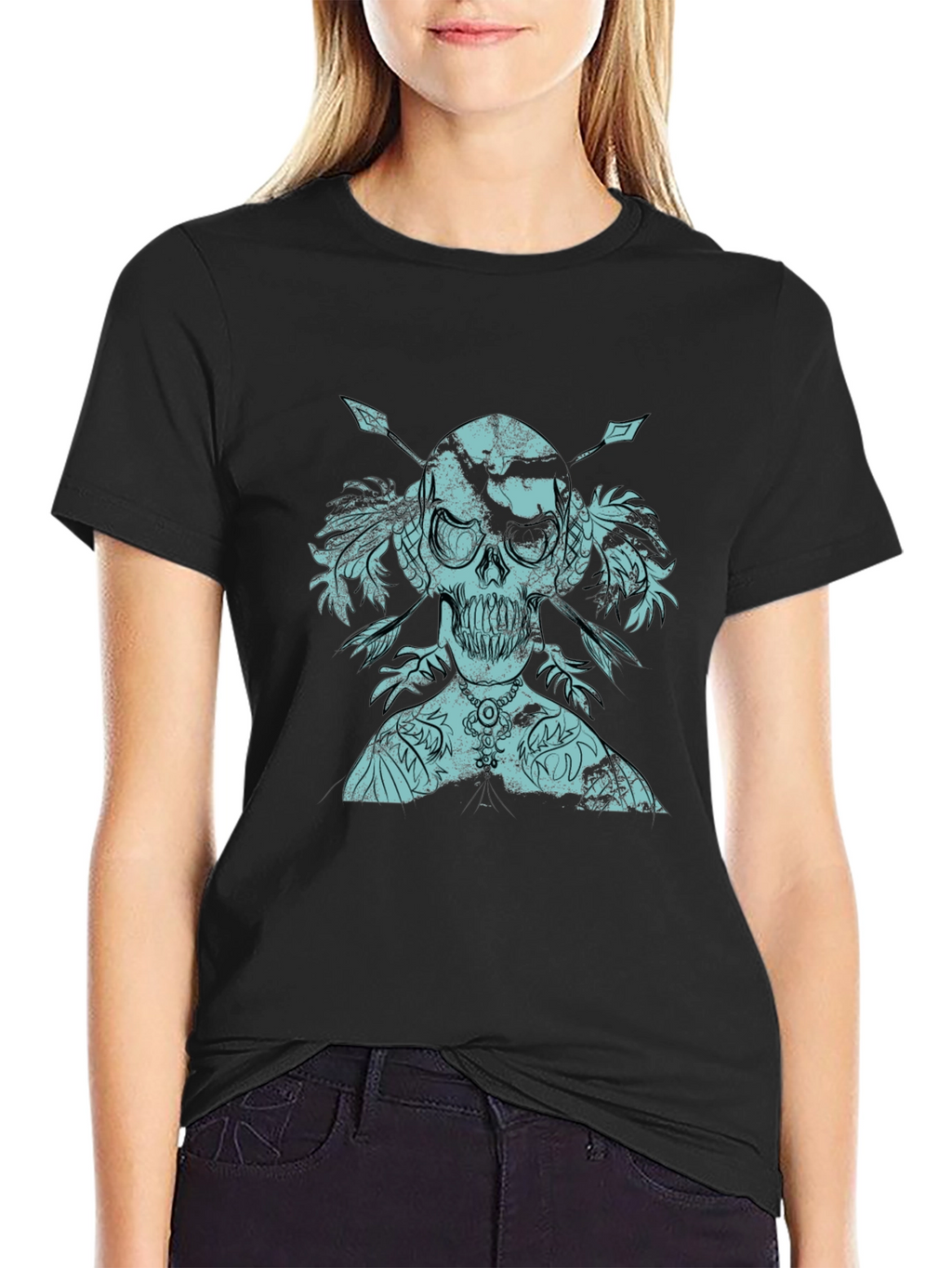 Skull & Arrows Graphic Print Tee