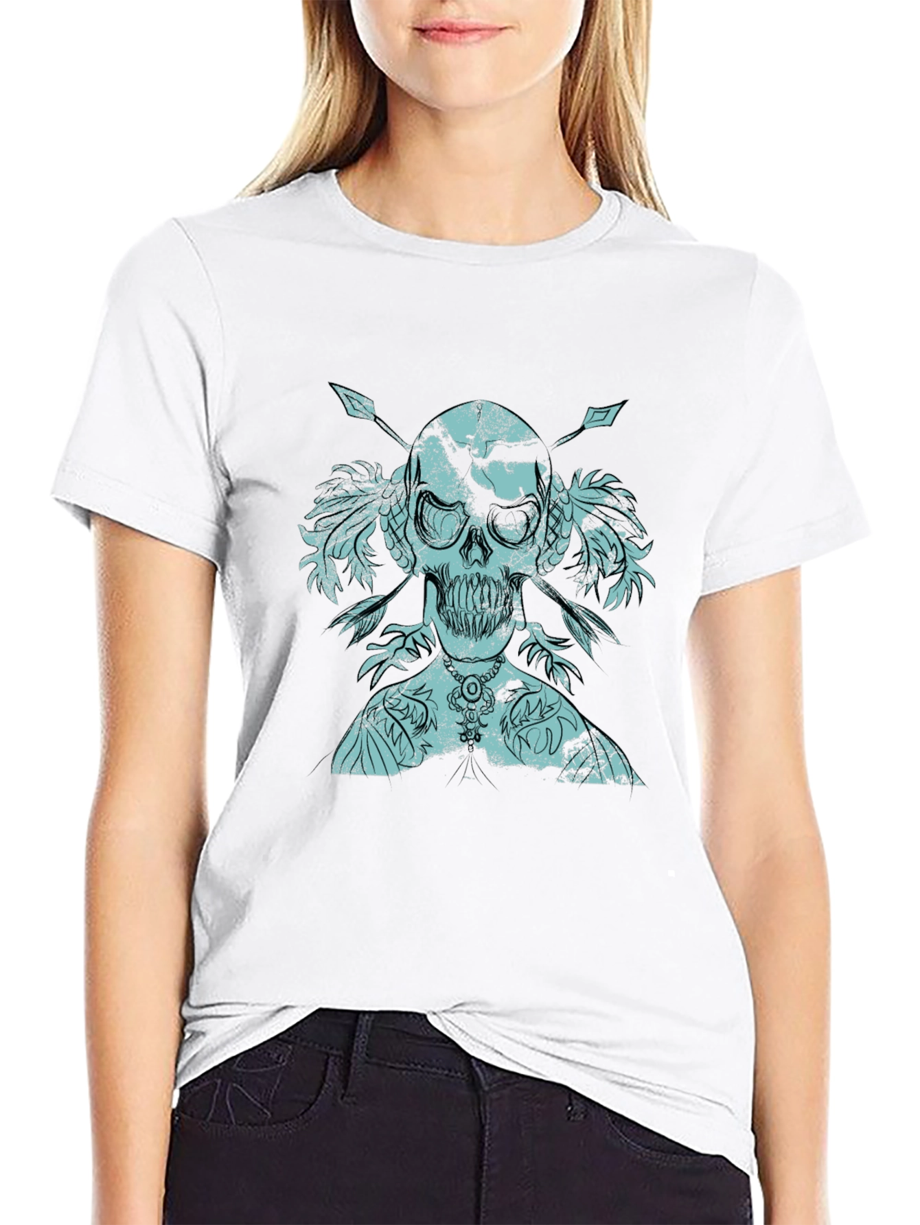 Skull & Arrows Graphic Print Tee