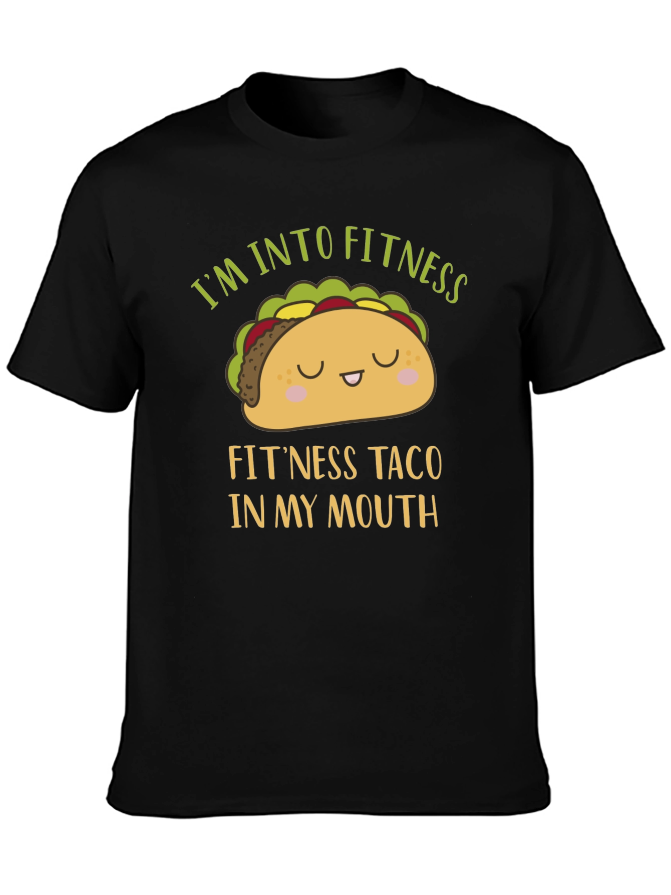 Funny Fitness Taco Graphic Mens T-Shirt