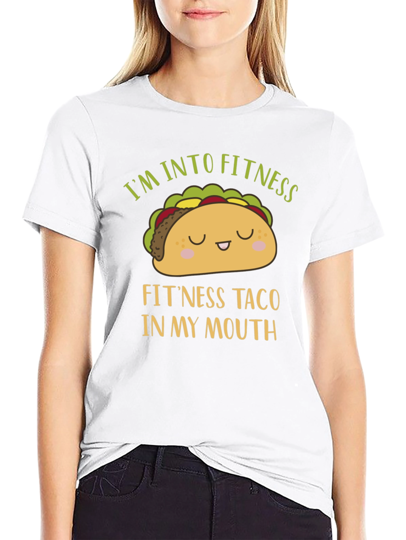 Funny Fitness Taco Graphic Mens T-Shirt