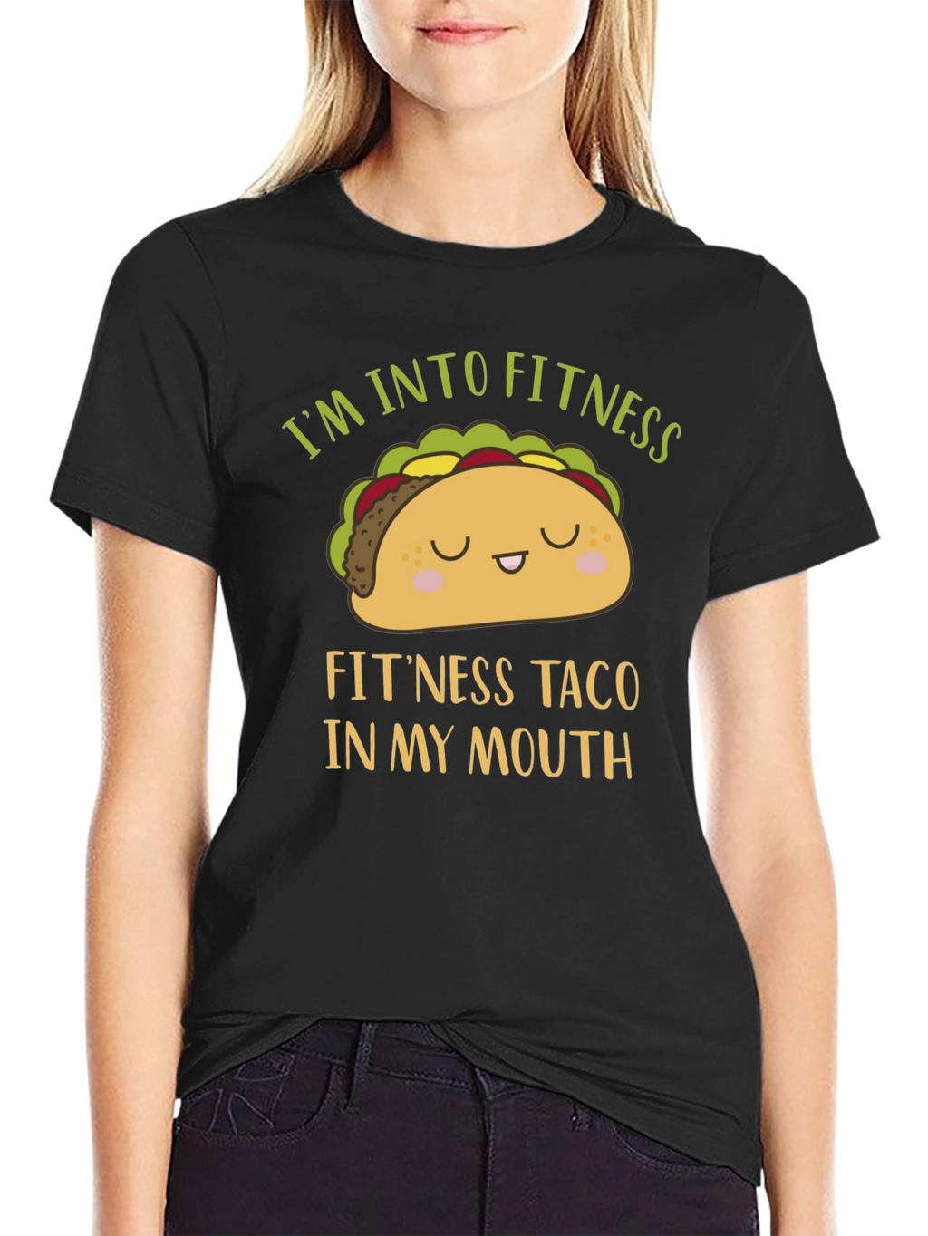 Funny Fitness Taco Graphic Mens T-Shirt