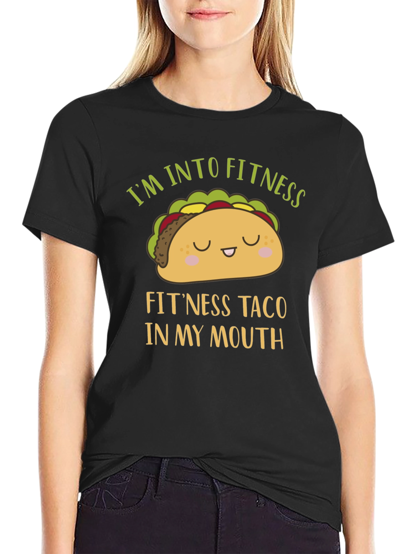 Funny Fitness Taco Graphic Mens T-Shirt