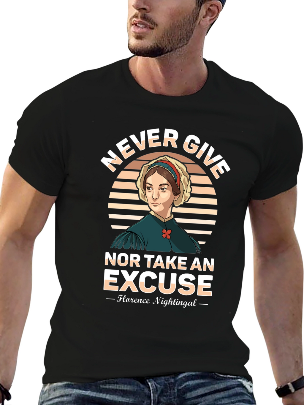 Florence Nightingale T-Shirt - Never Give Up