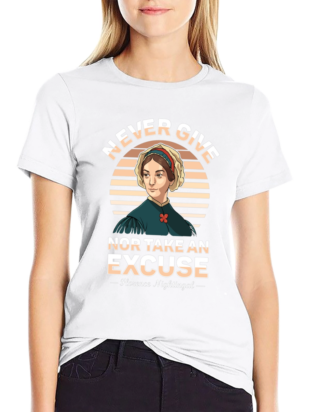 Florence Nightingale T-Shirt - Never Give Up