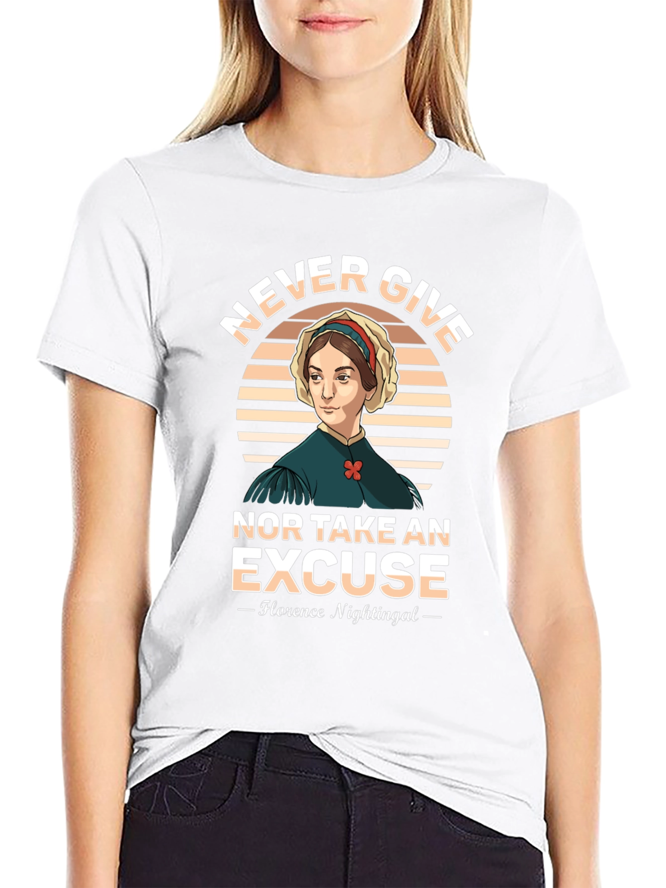 Florence Nightingale T-Shirt - Never Give Up