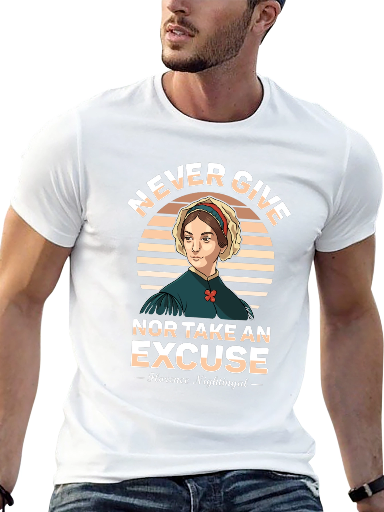 Florence Nightingale T-Shirt - Never Give Up