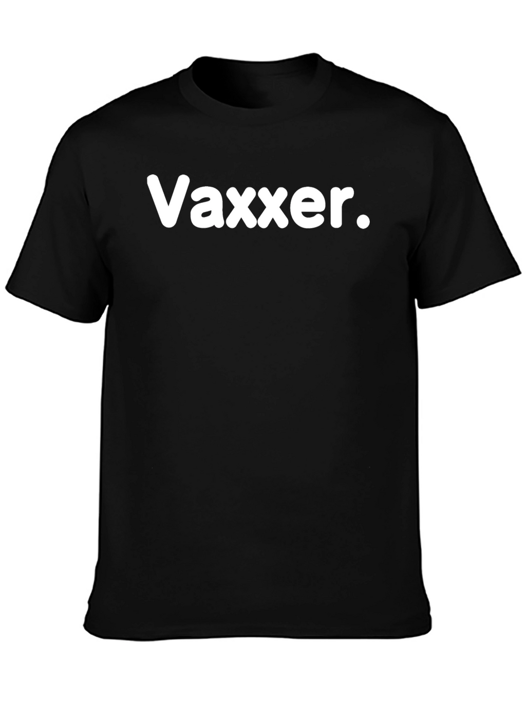 Vaxxer Black Cotton T-Shirt - Bold Statement Tee
