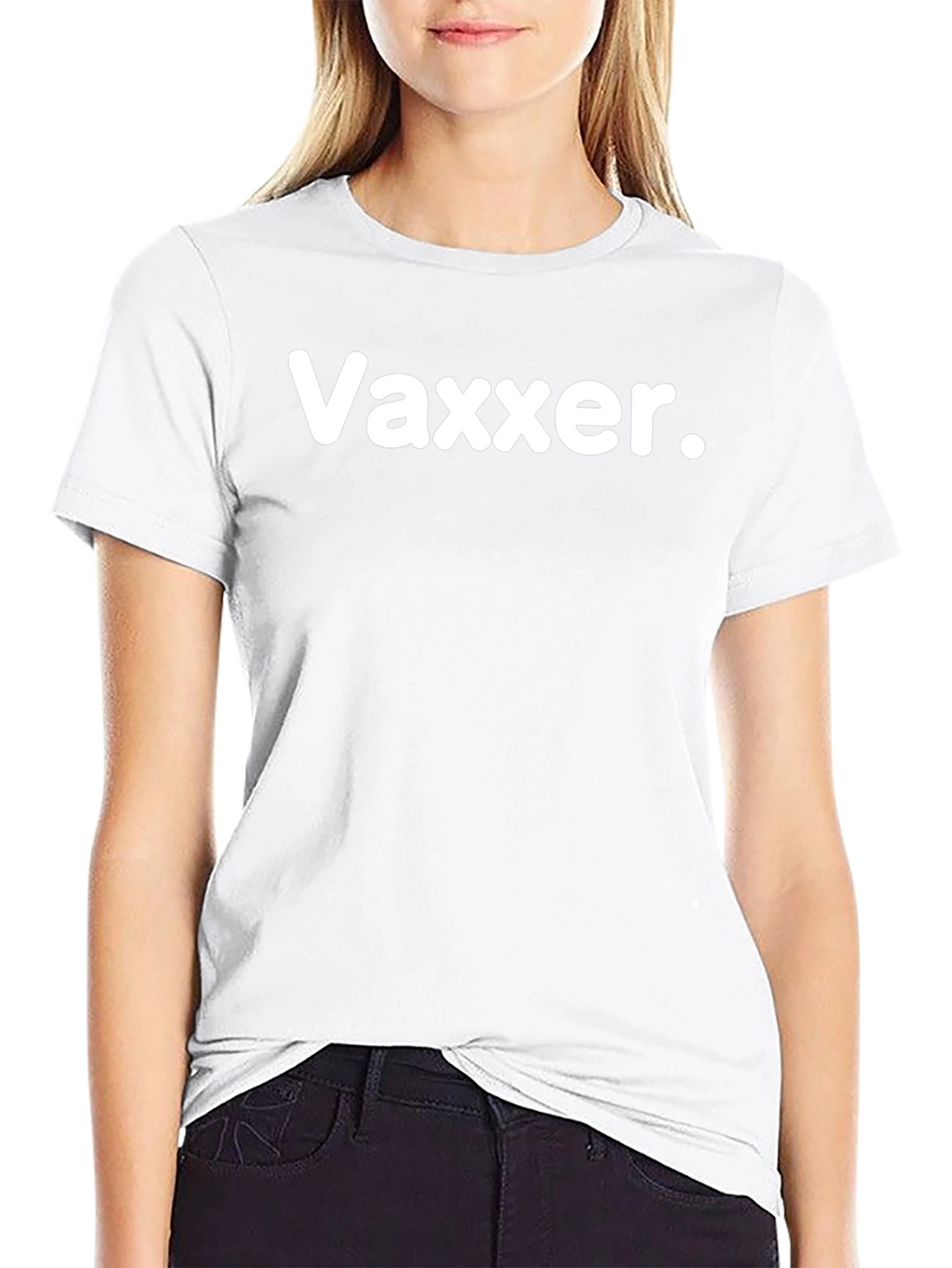 Vaxxer Black Cotton T-Shirt - Bold Statement Tee