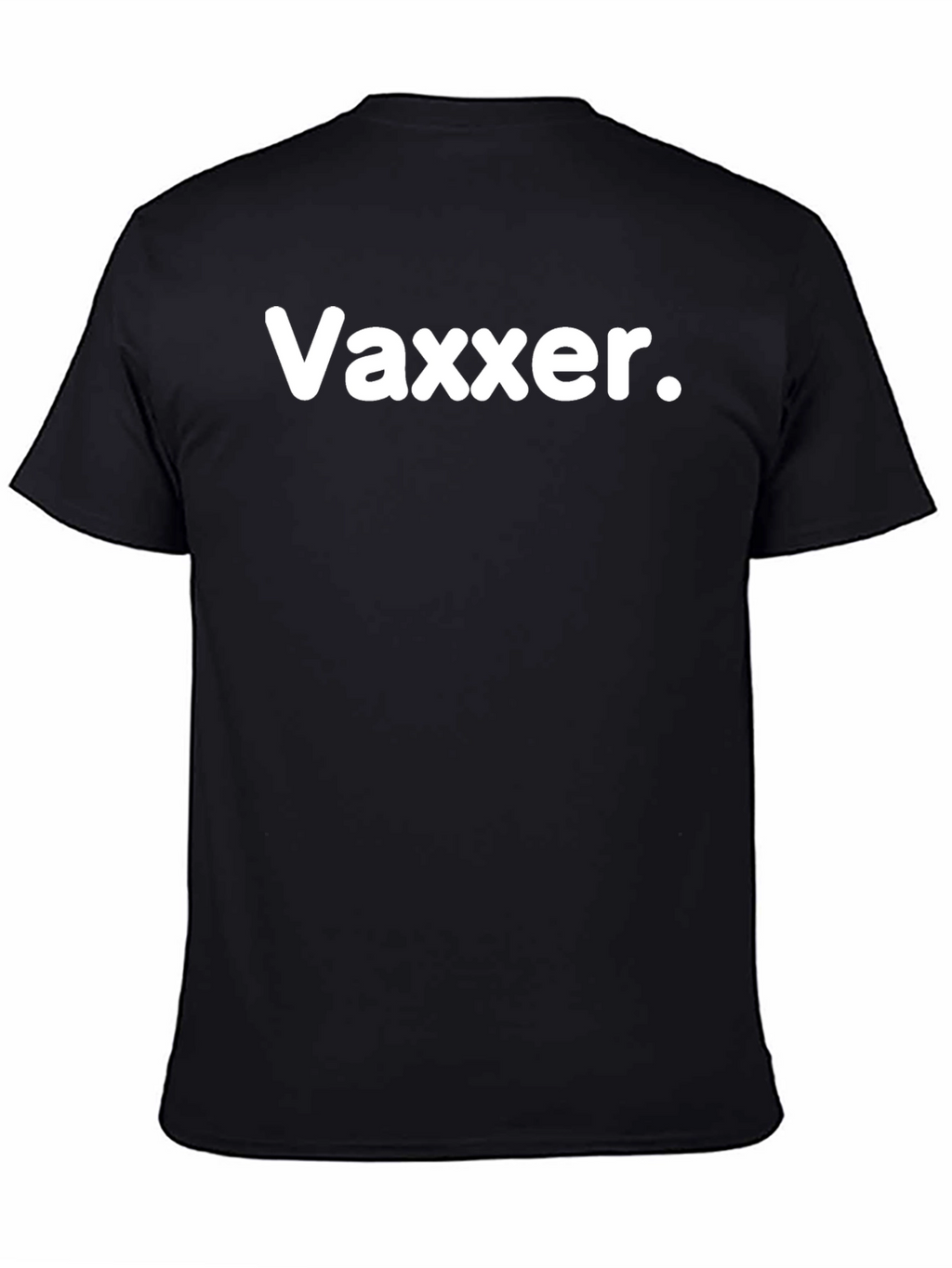 Vaxxer Black Cotton T-Shirt - Bold Statement Tee