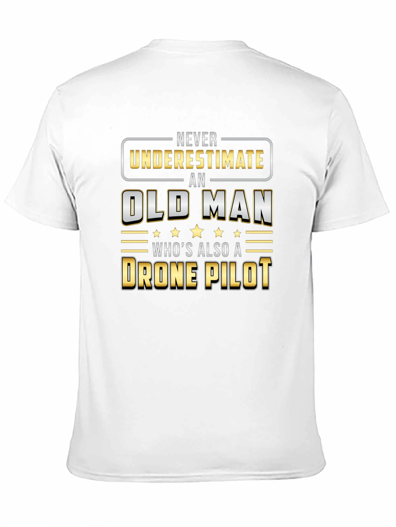 Old Man Drone Pilot Tee - Funny Graphic T-Shirt