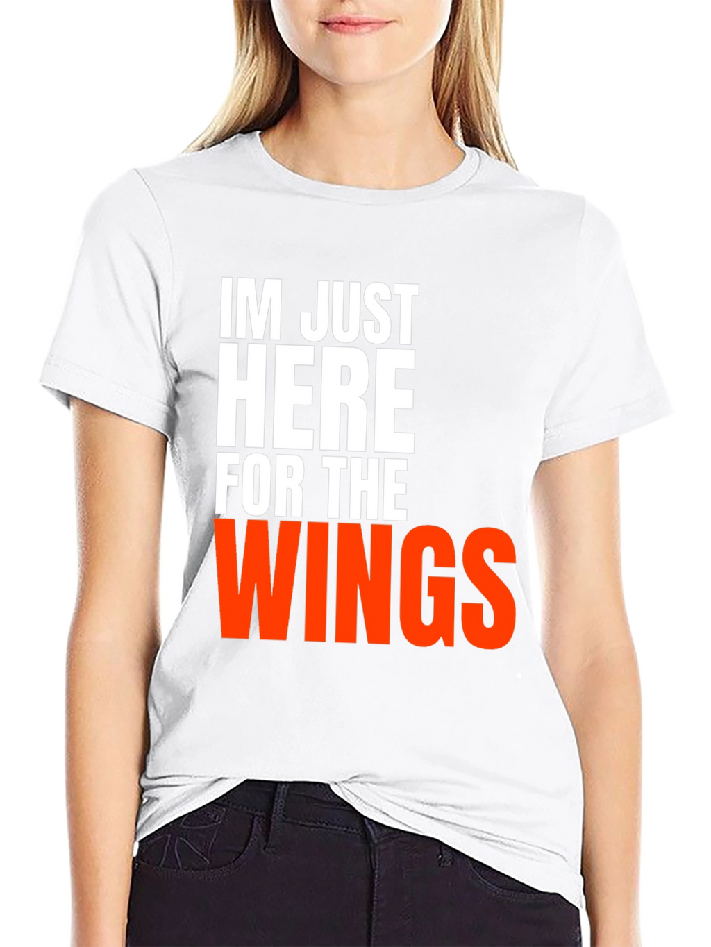 Funny Wings T-Shirt - Here for the Wings