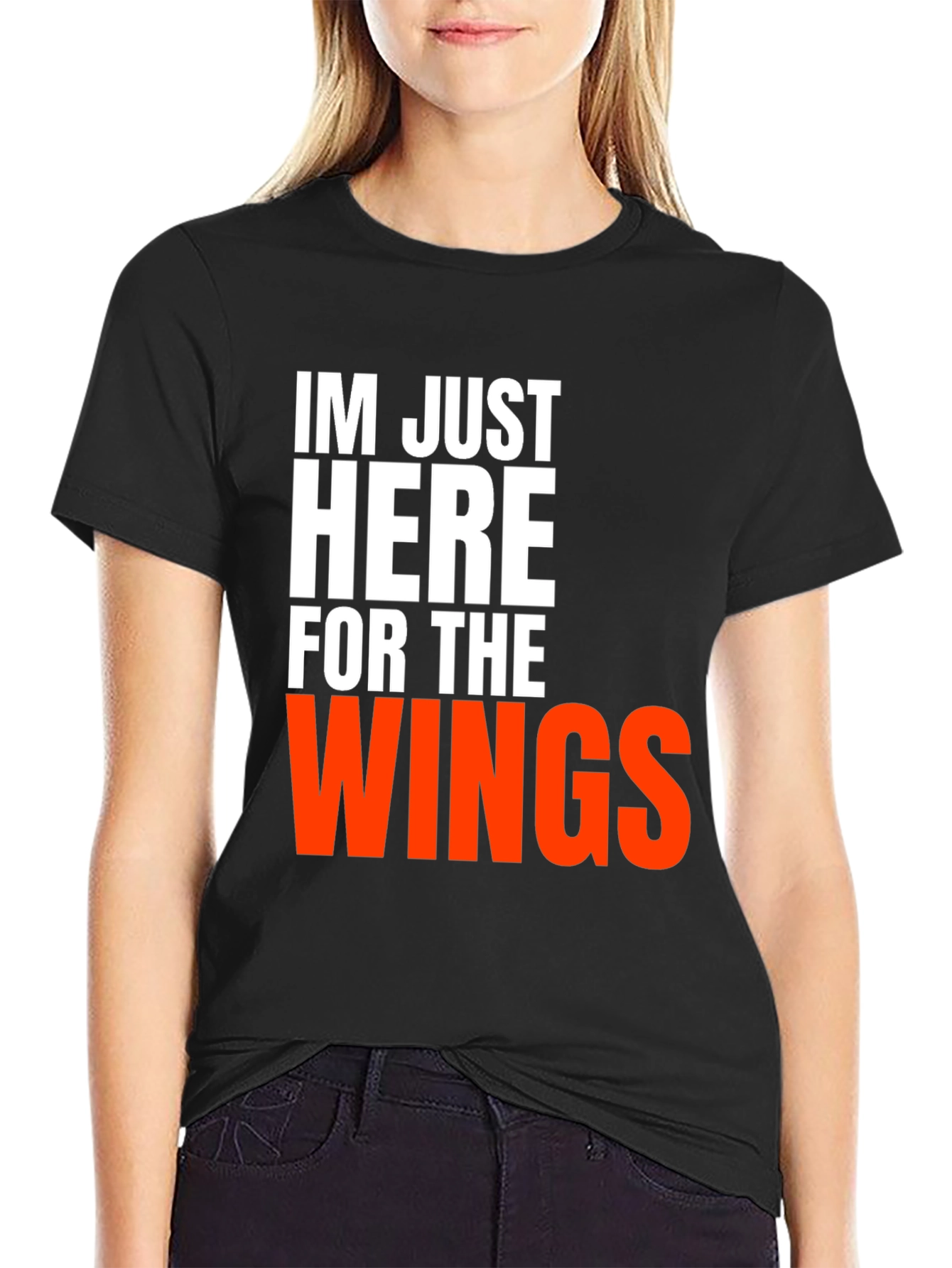 Funny Wings T-Shirt - Here for the Wings