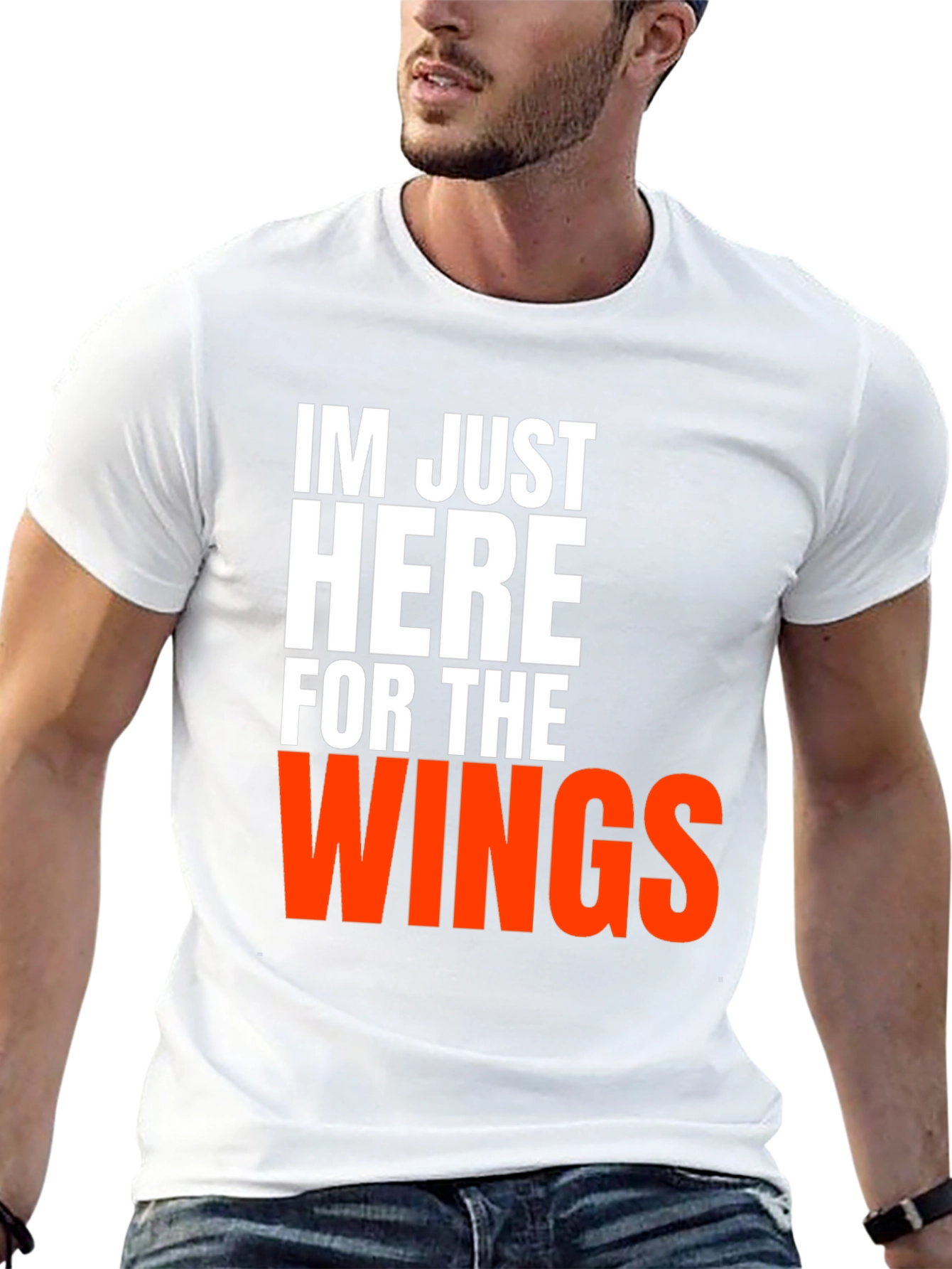 Funny Wings T-Shirt - Here for the Wings