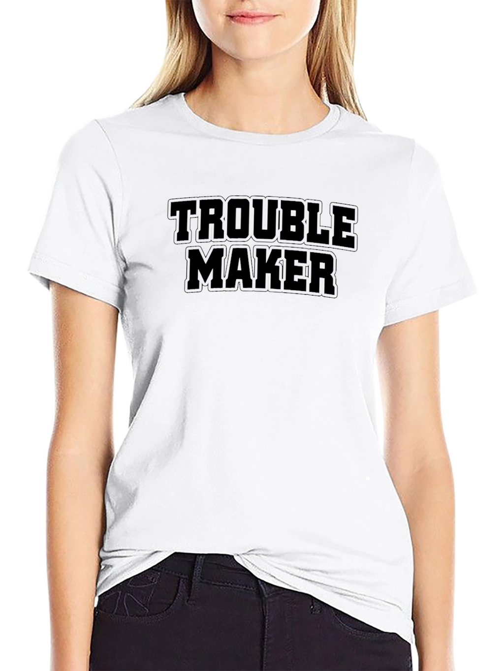 Trouble Maker Black T-Shirt - Bold Statement Tee