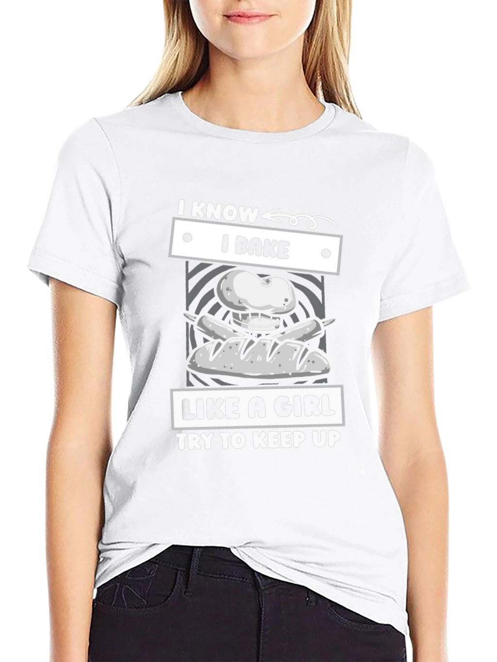 I Bake Like A Girl T-Shirt
