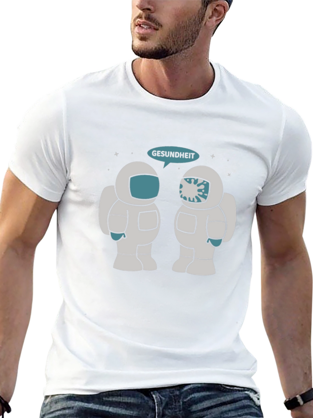 Astronaut Gesundheit Graphic Tee - Unisex