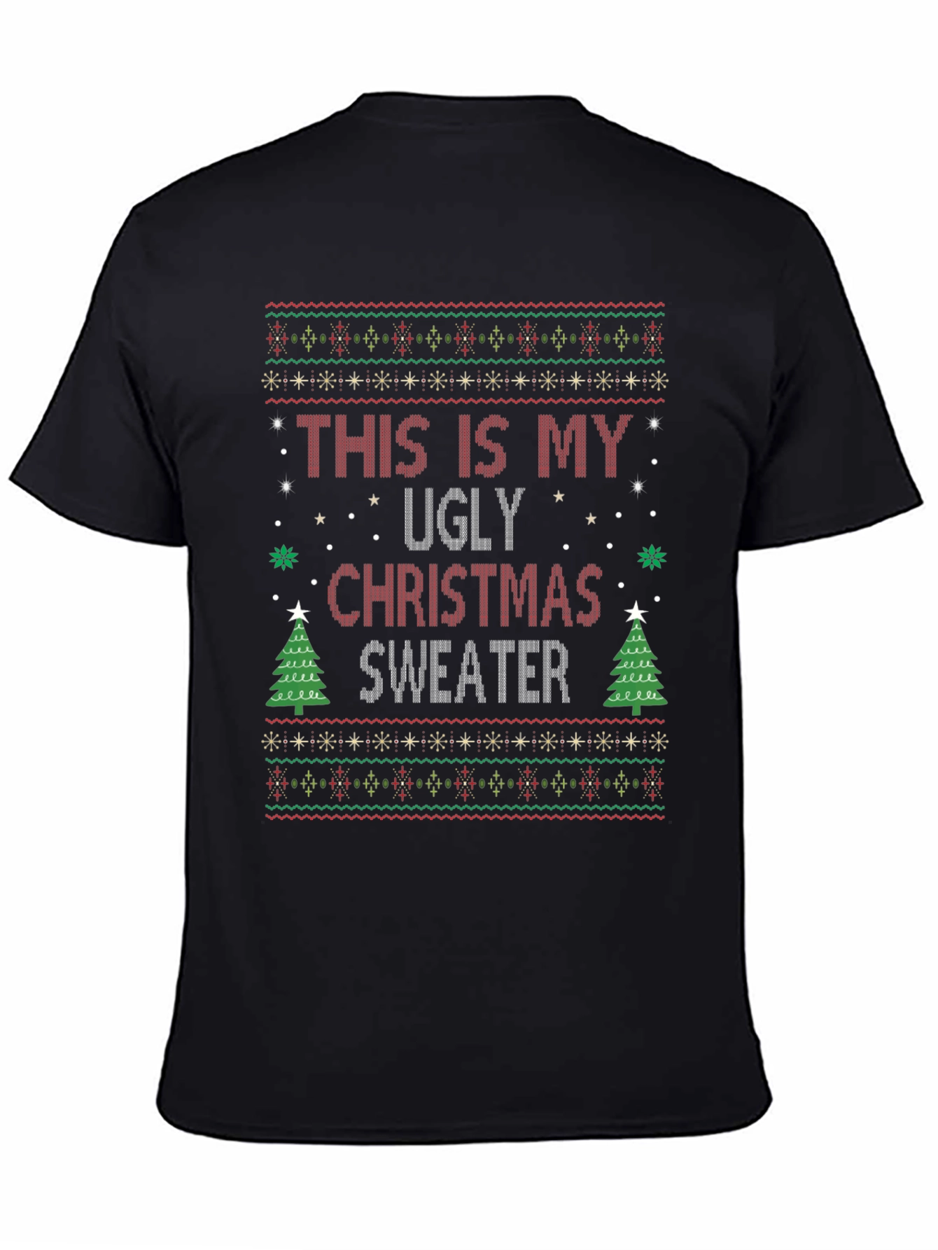 Ugly Christmas Sweater T-Shirt - Holiday Tee