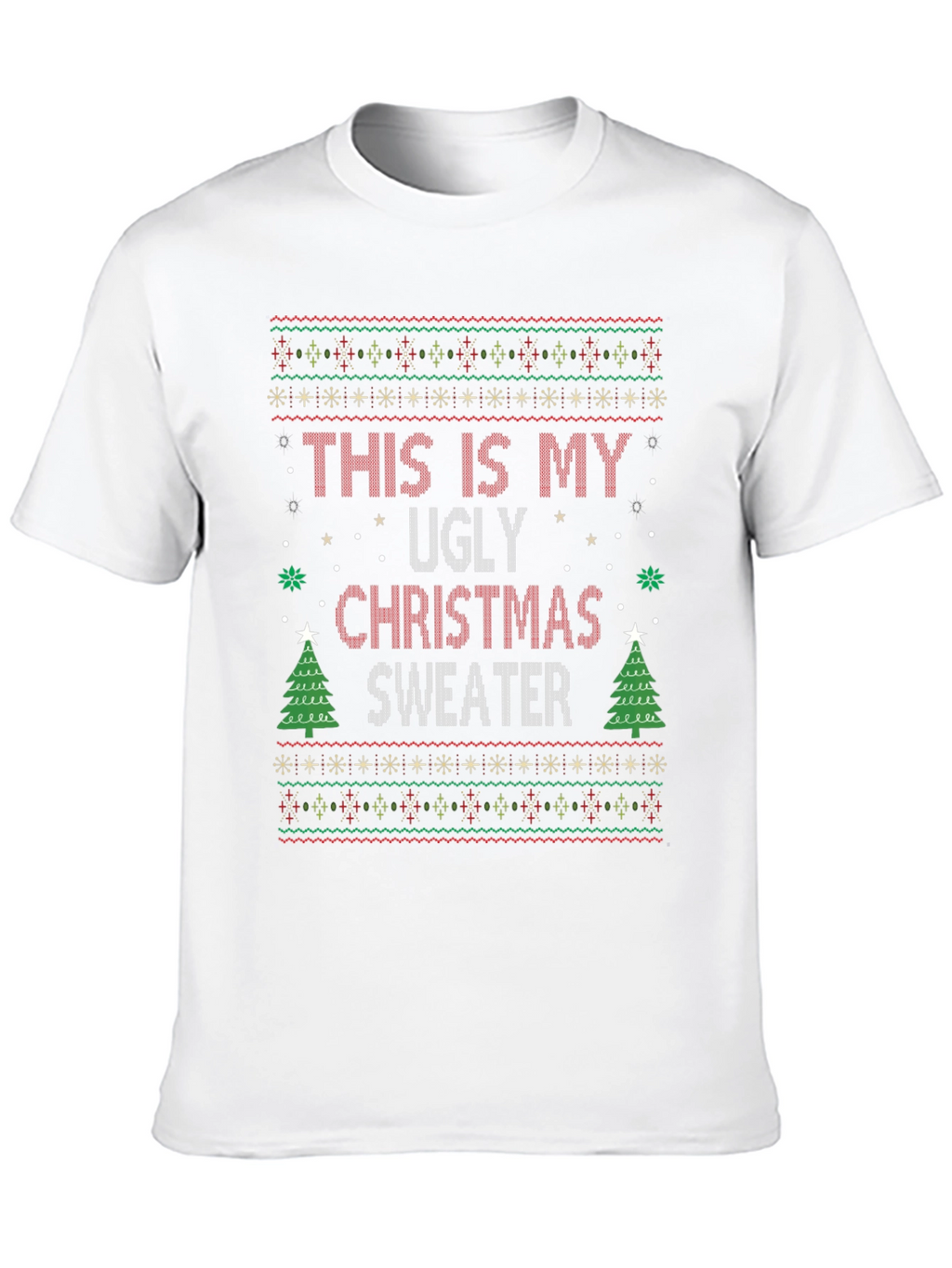 Ugly Christmas Sweater T-Shirt - Holiday Tee