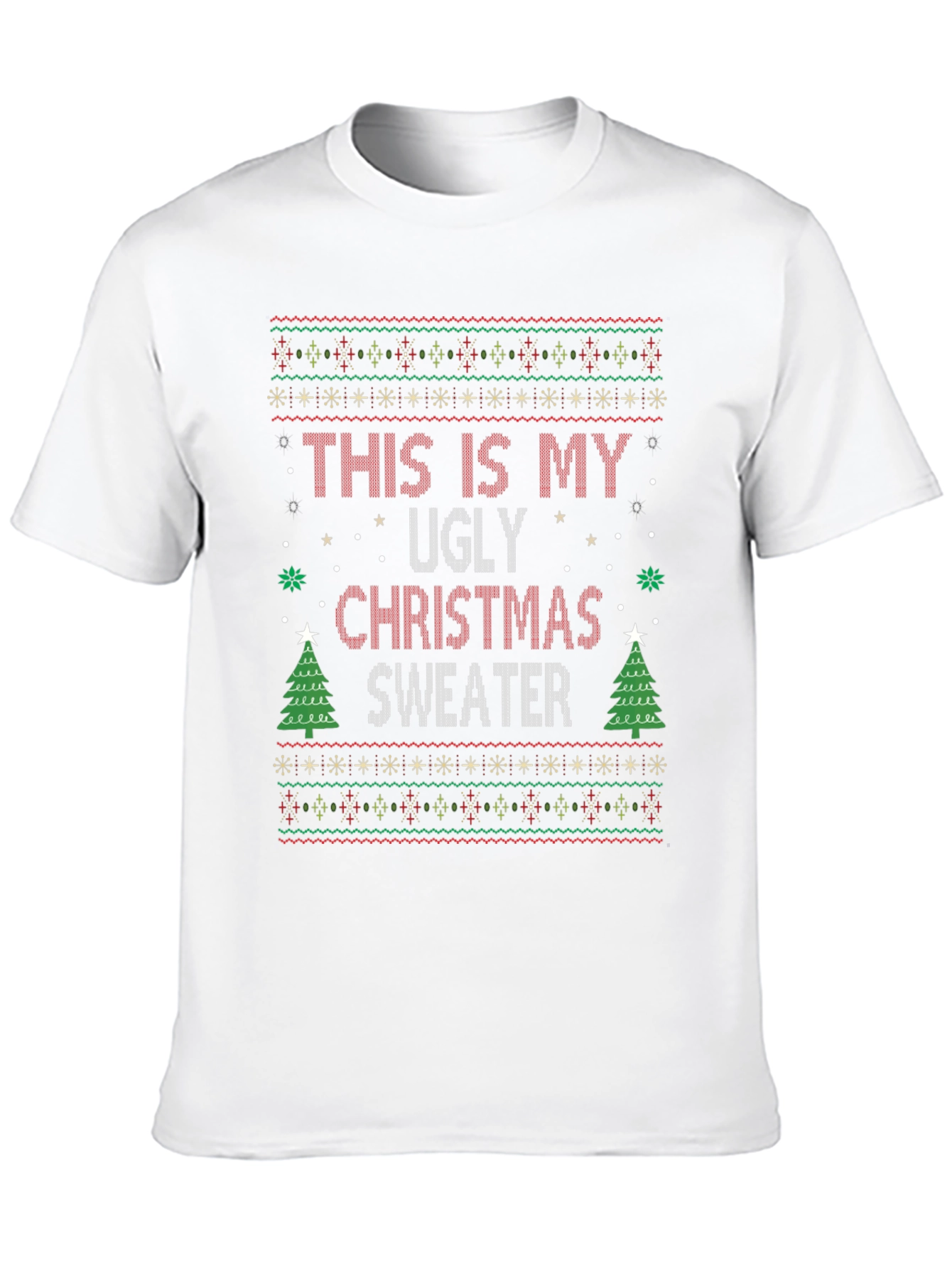 Ugly Christmas Sweater T-Shirt - Holiday Tee