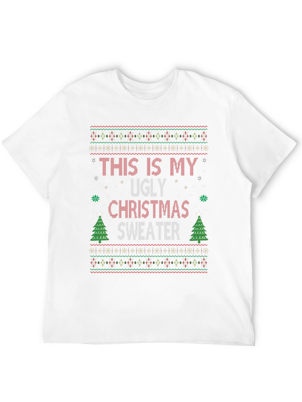 Ugly Christmas Sweater T-Shirt - Holiday Tee