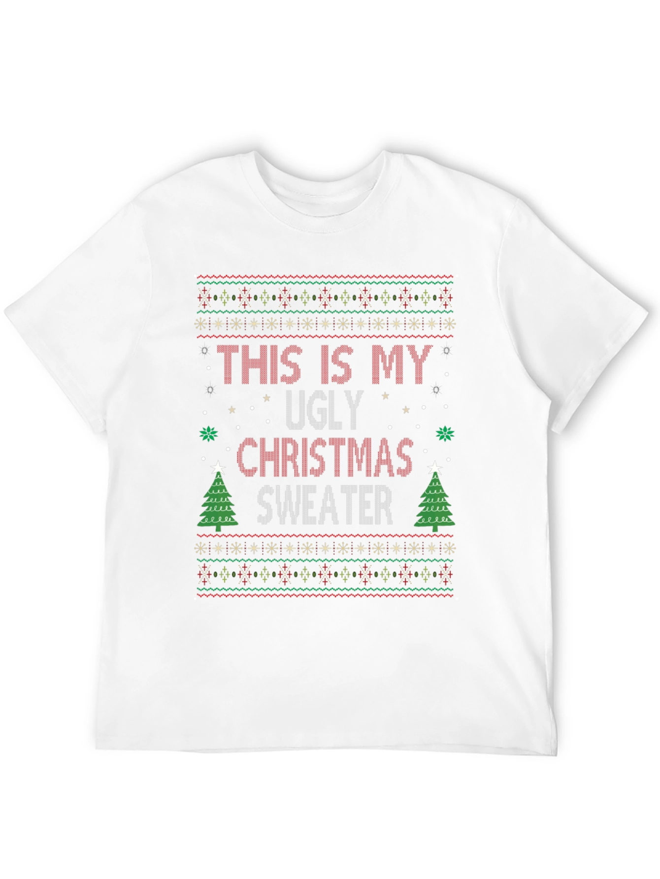 Ugly Christmas Sweater T-Shirt - Holiday Tee