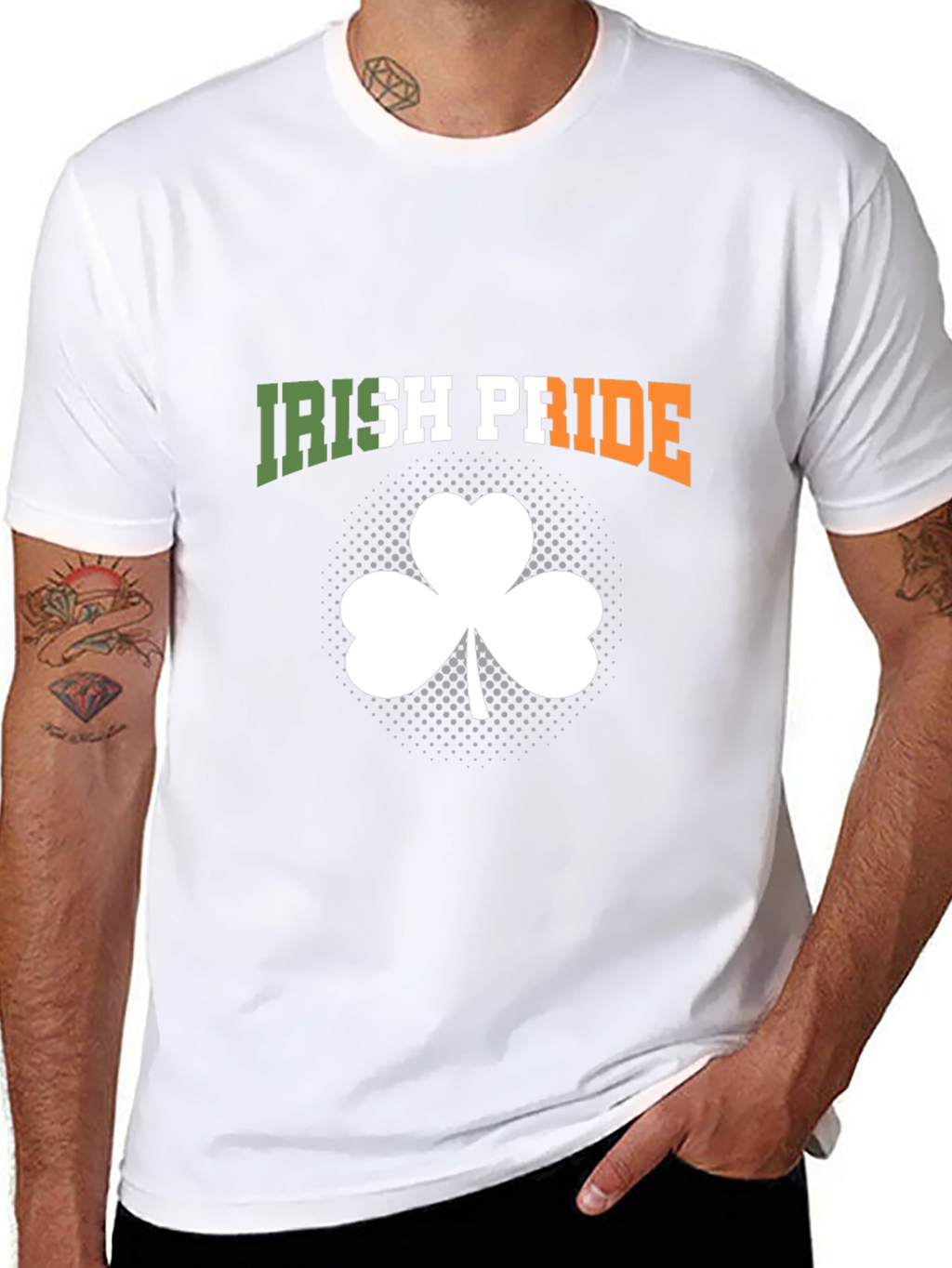 Irish Pride Shamrock Graphic T-Shirt