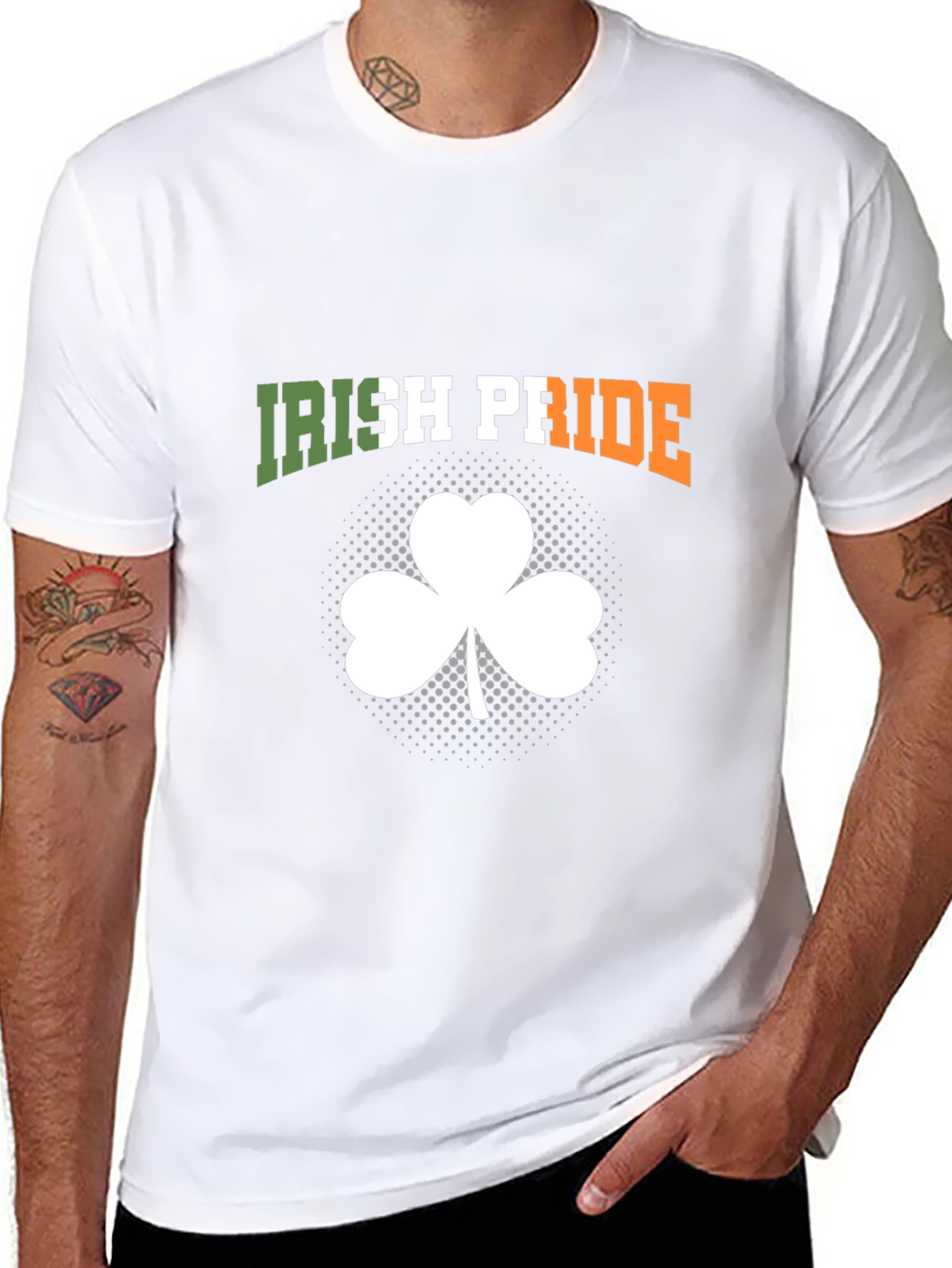 Irish Pride Shamrock Graphic T-Shirt