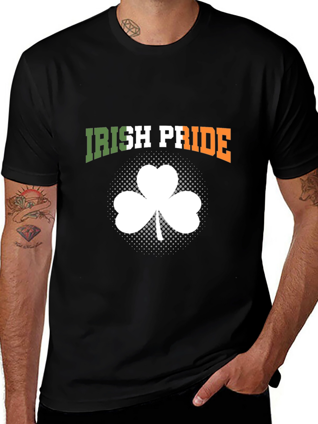 Irish Pride Shamrock Graphic T-Shirt