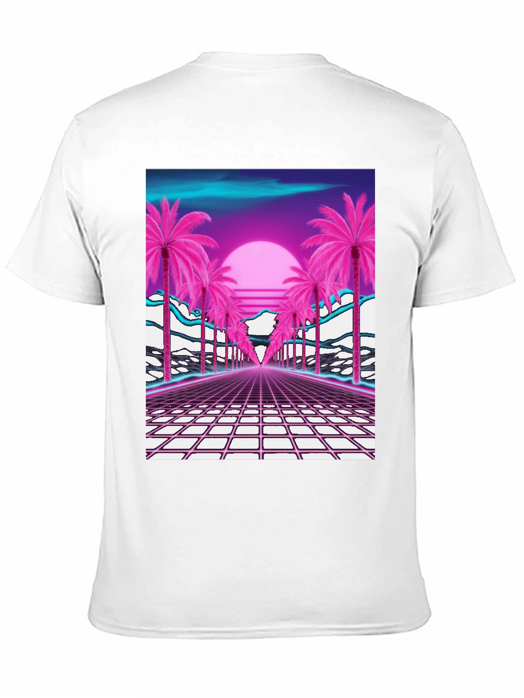 Retro Sunset Palm Tree T-Shirt - Vaporwave Style