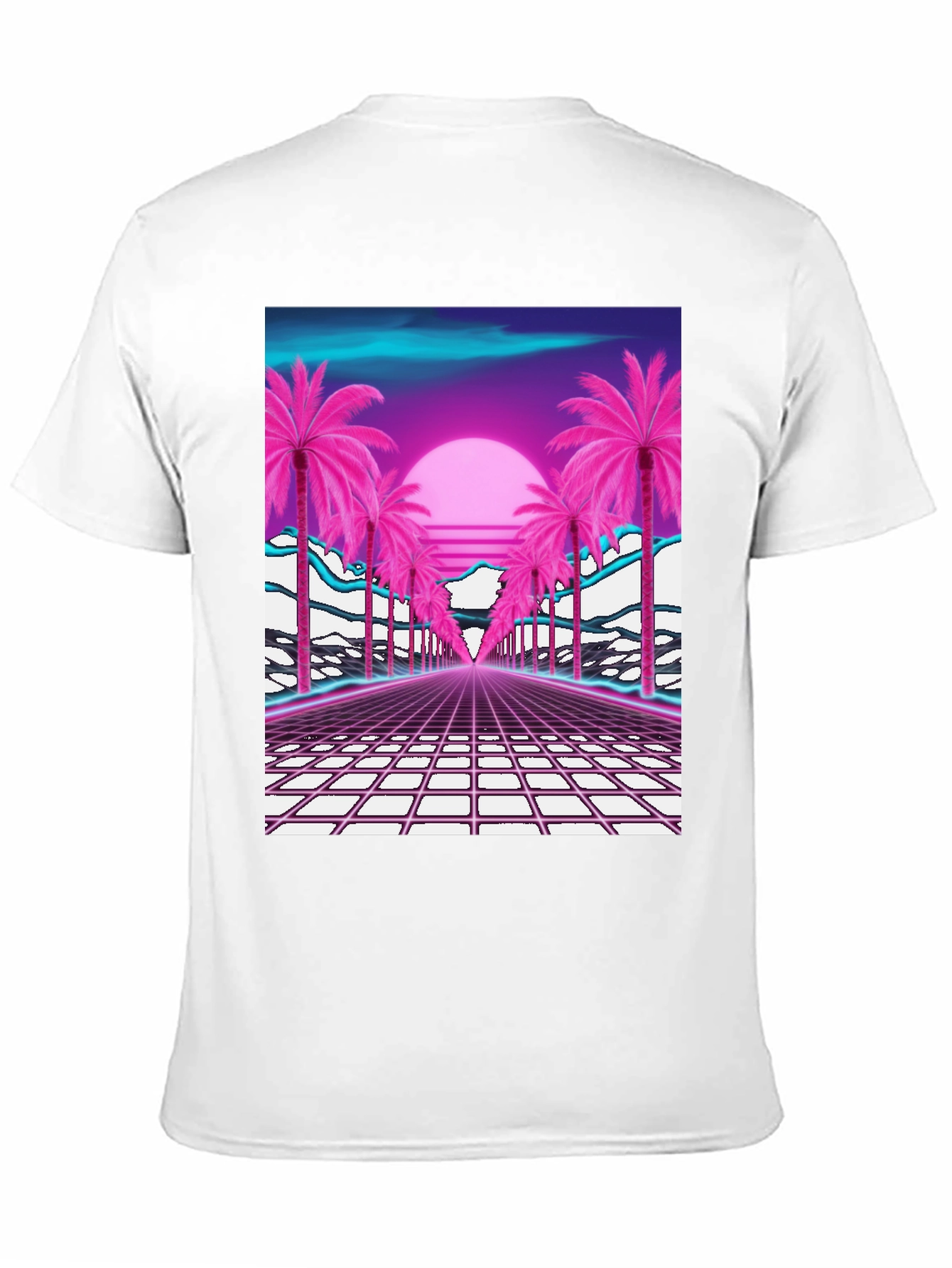 Retro Sunset Palm Tree T-Shirt - Vaporwave Style