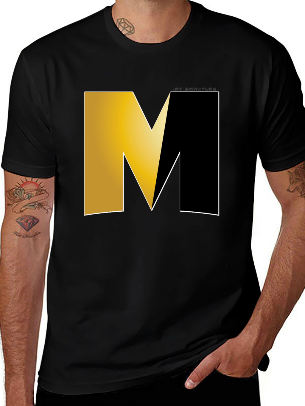 Modern M Logo Black T-Shirt
