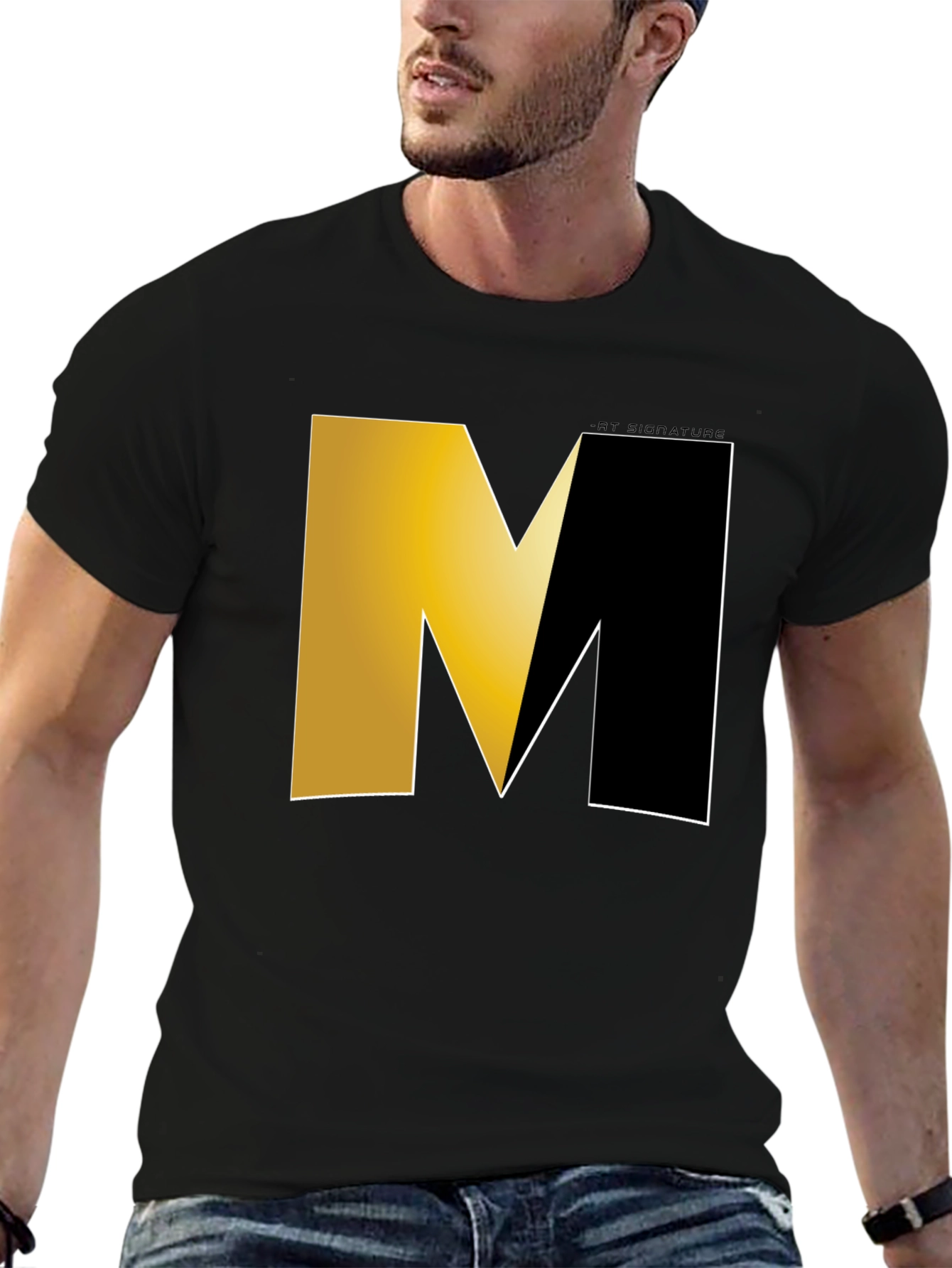 Modern M Logo Black T-Shirt