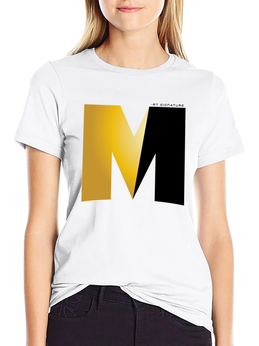 Modern M Logo Black T-Shirt