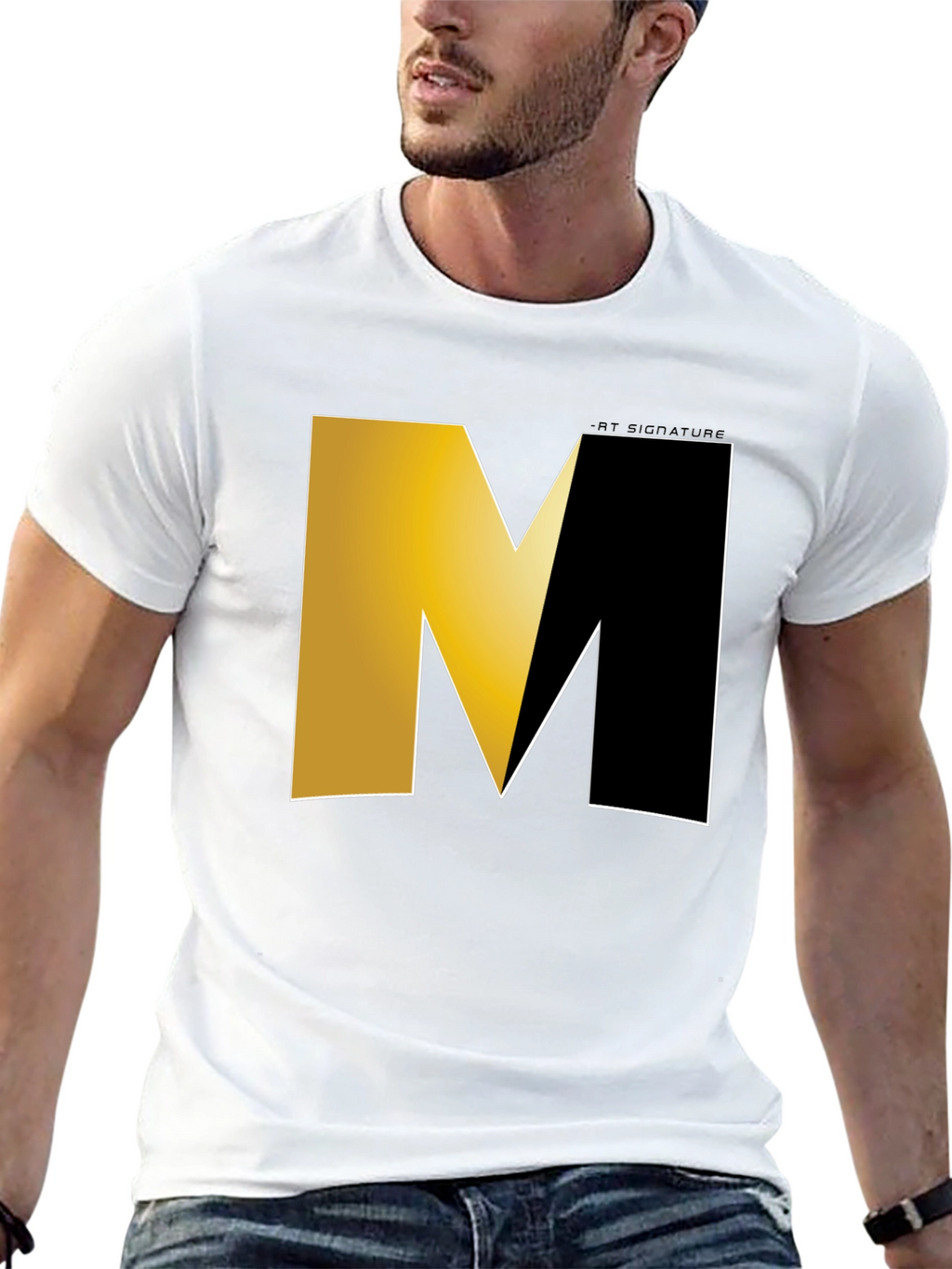 Modern M Logo Black T-Shirt