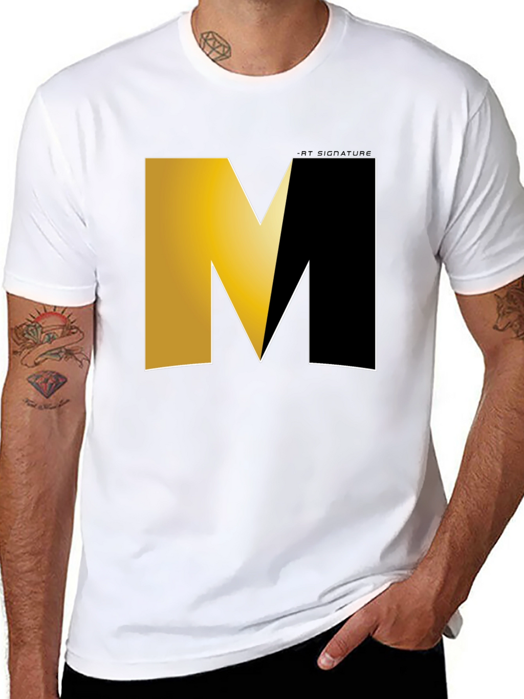 Modern M Logo Black T-Shirt